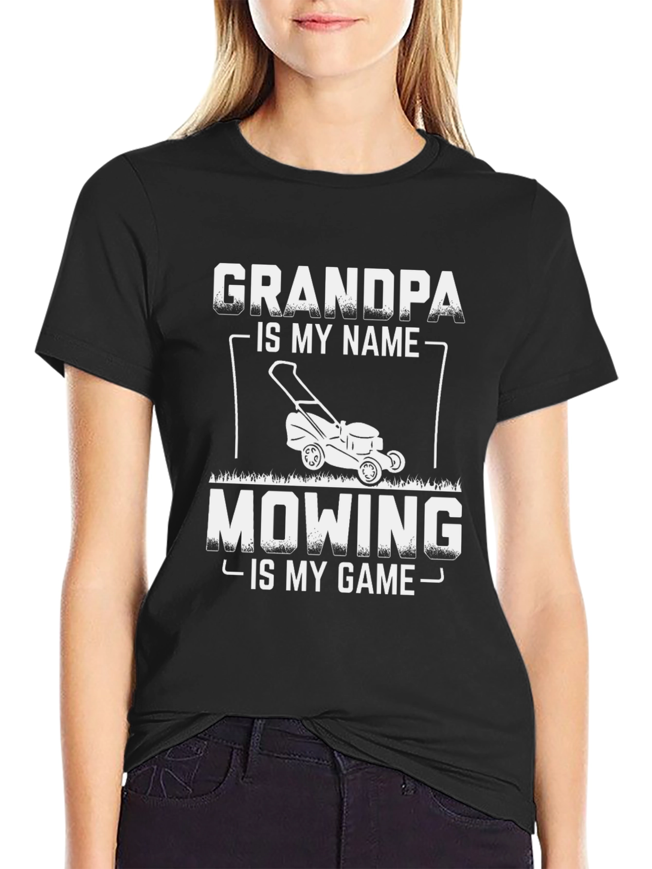Grandpa Mowing Game T-Shirt - Lawn Care Humor