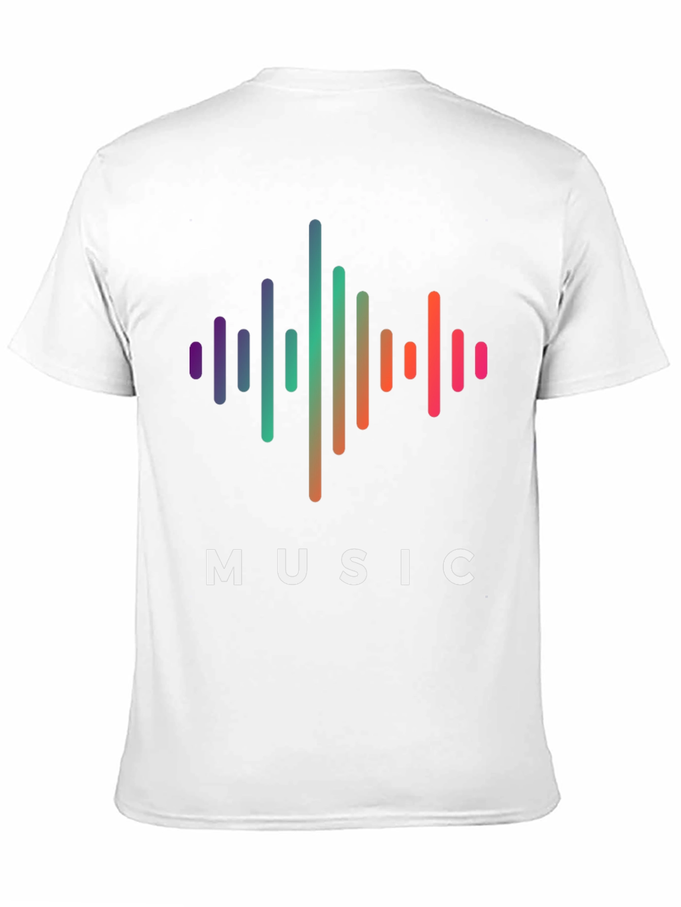 Music Wave Graphic Tee - Black Cotton T-Shirt