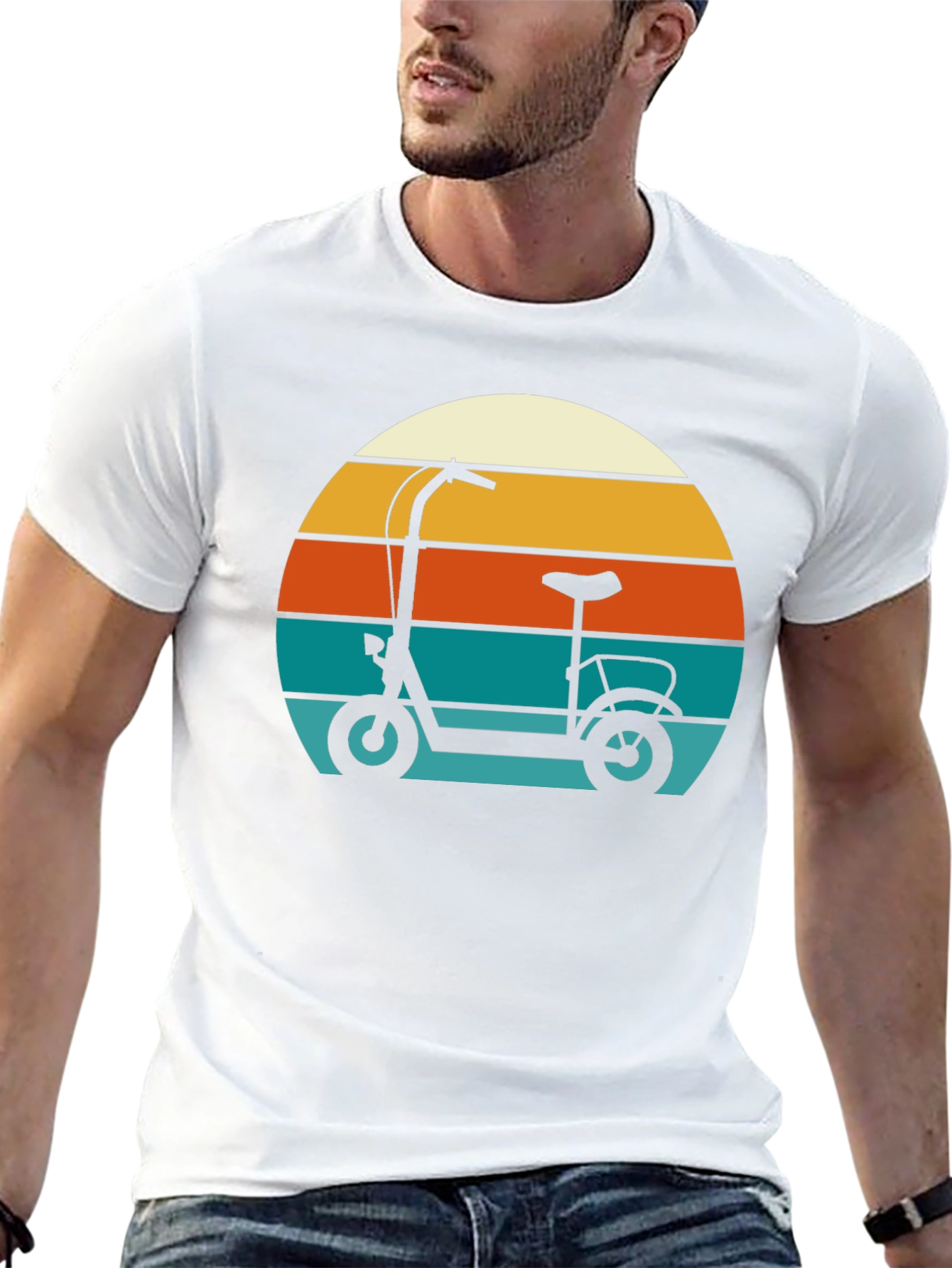 Retro Scooter Graphic T-Shirt