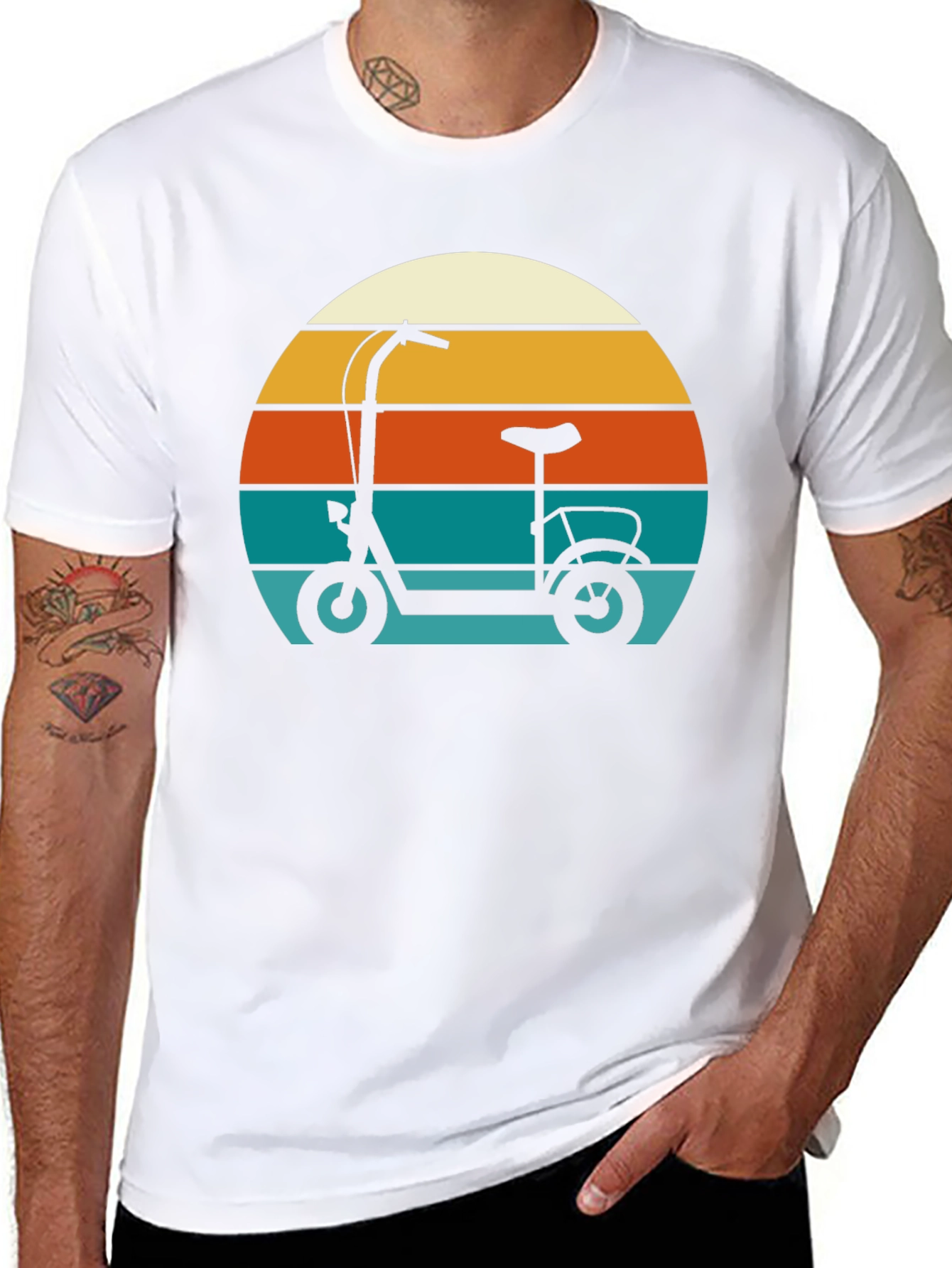 Retro Scooter Graphic T-Shirt