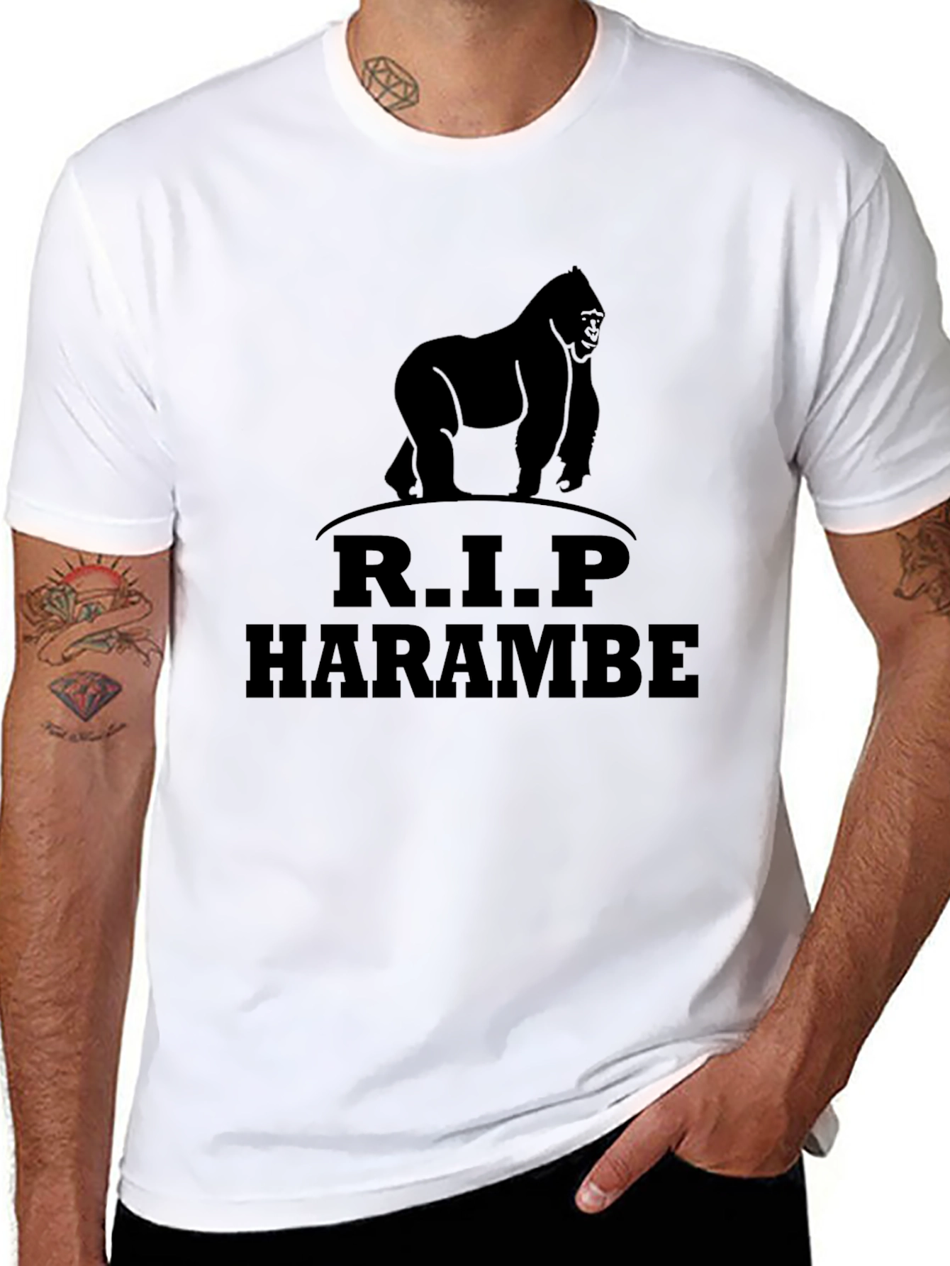 R.I.P. Harambe Gorilla Graphic Tee