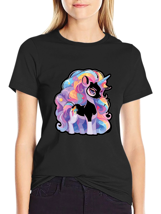 Unicorn Graphic Black T-Shirt - Unique Design