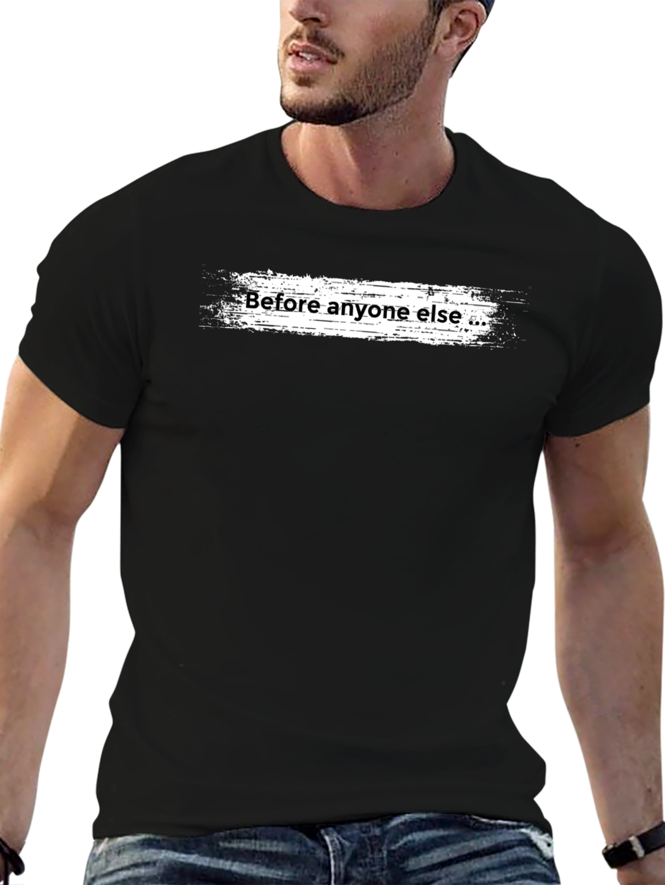 Before Anyone Else Black Graphic Tee