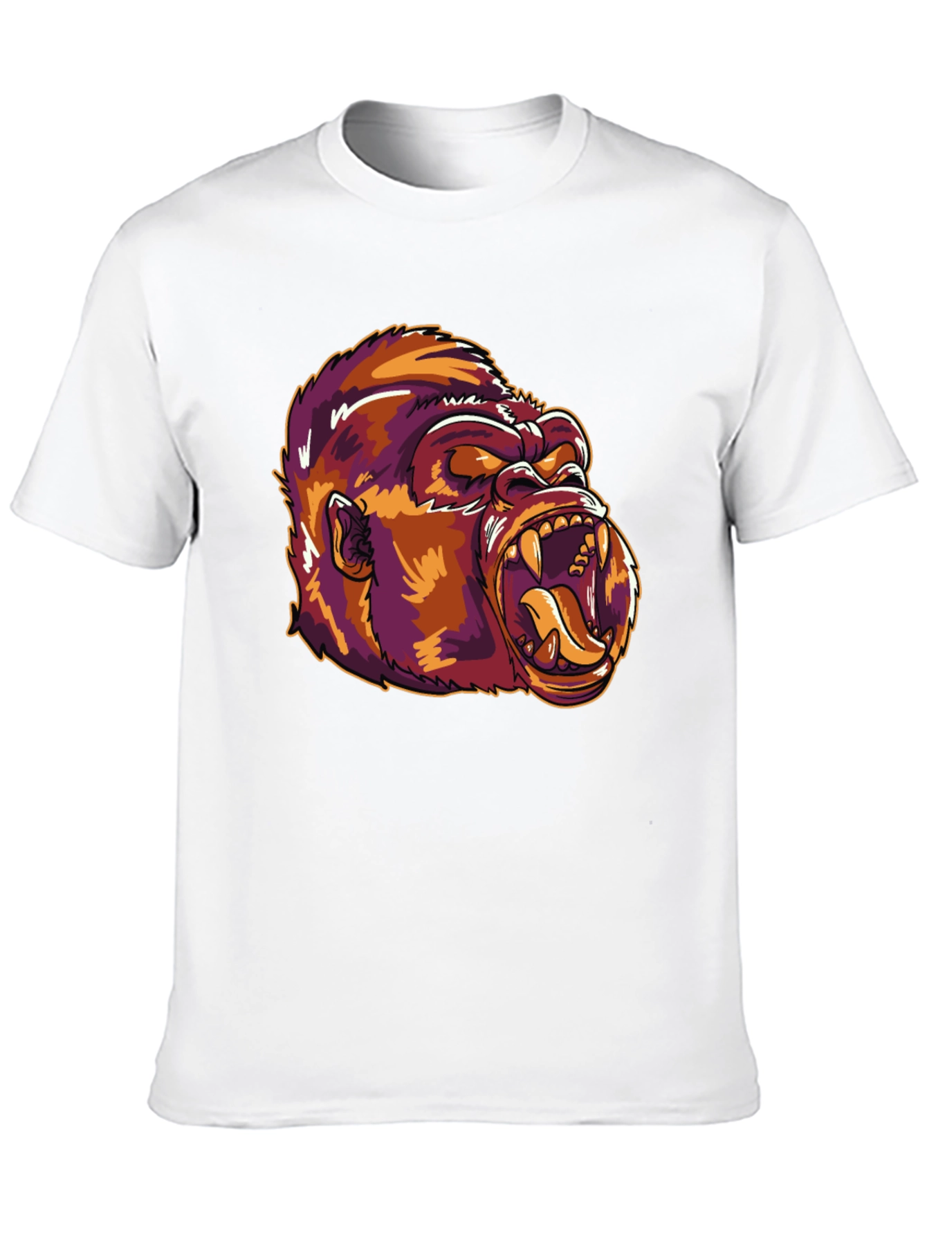 Graphic Gorilla Tee - Black Cotton T-Shirt