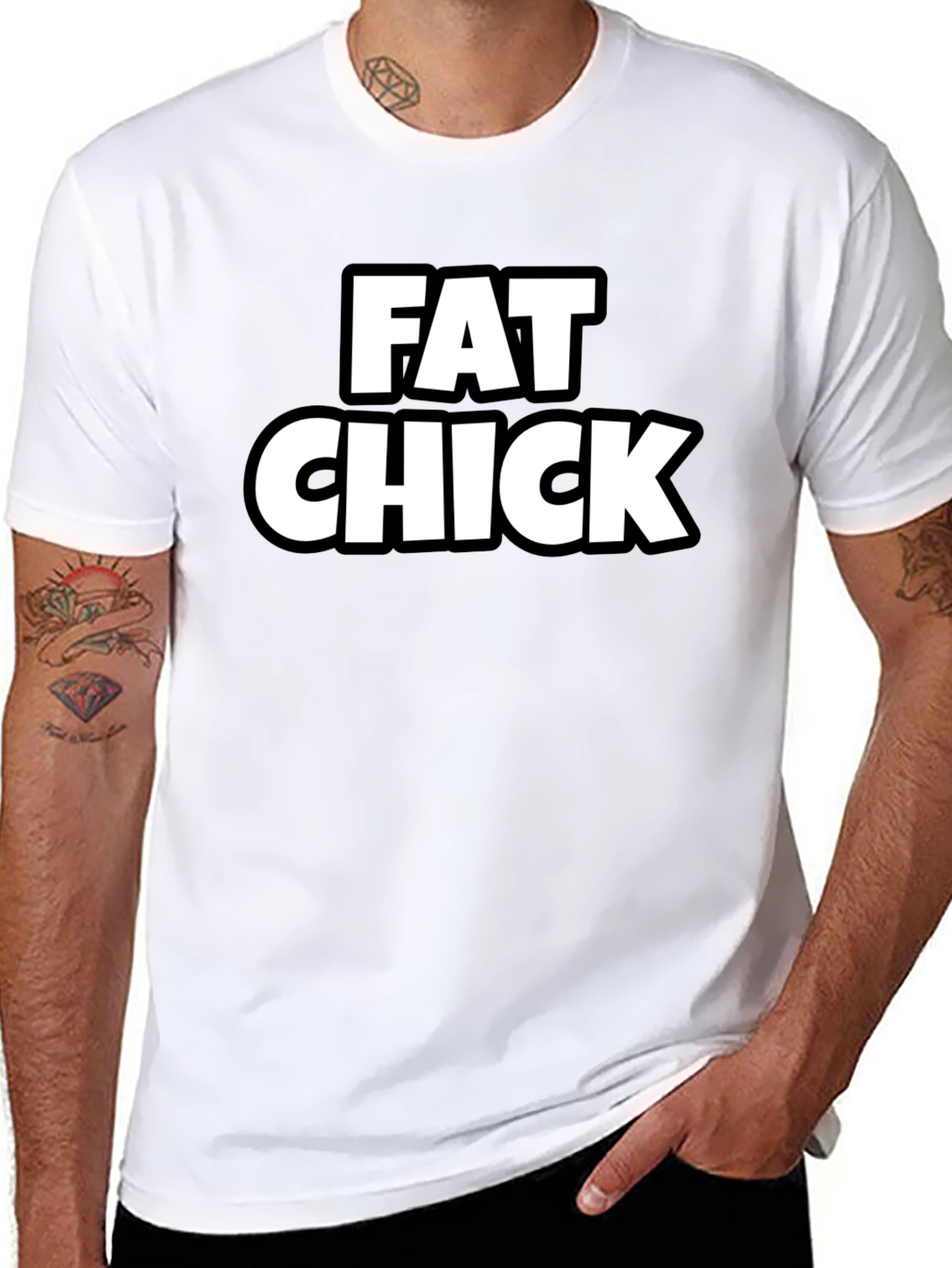 Fat Chick Graphic Tee - Black T-Shirt