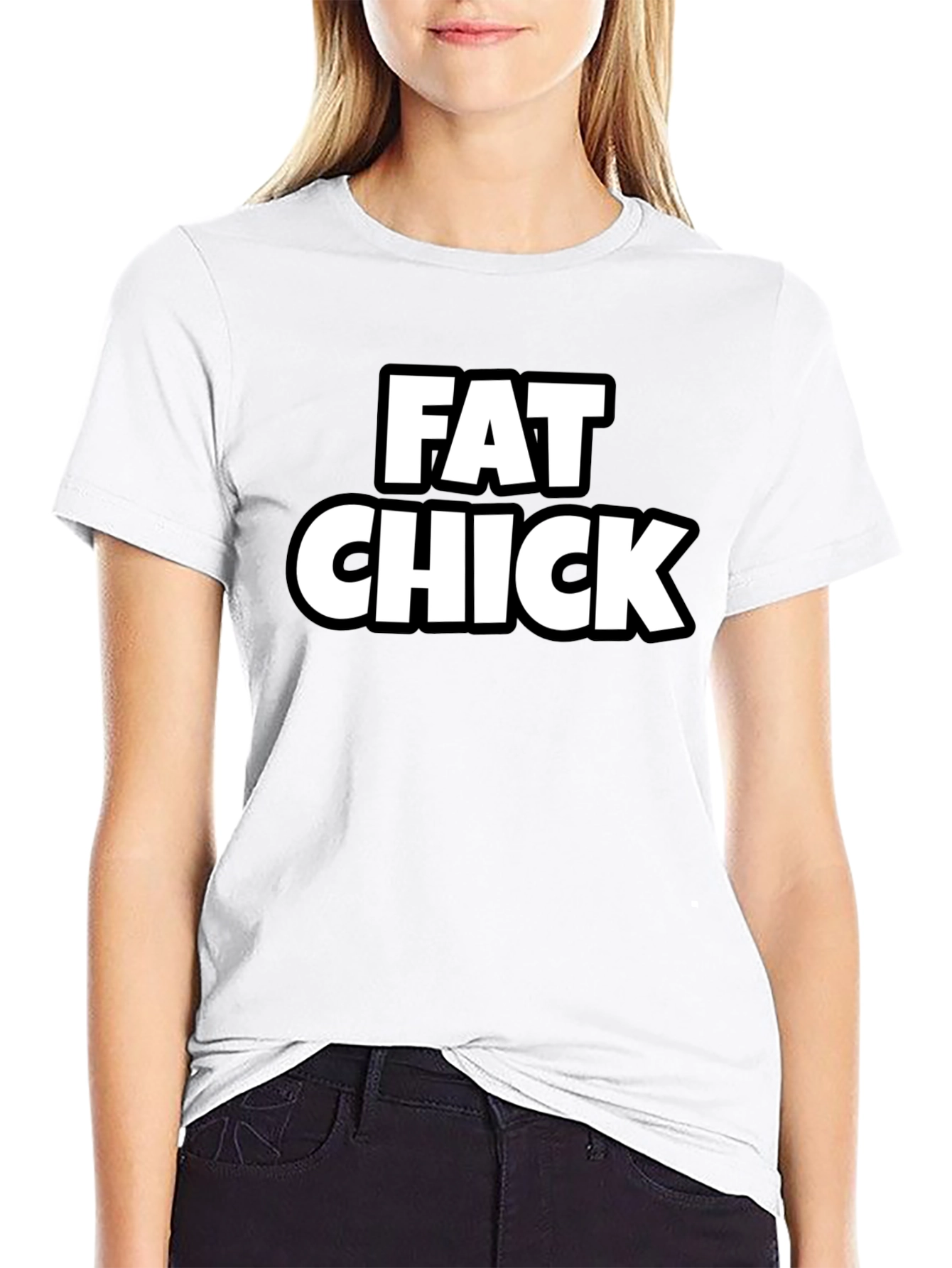 Fat Chick Graphic Tee - Black T-Shirt