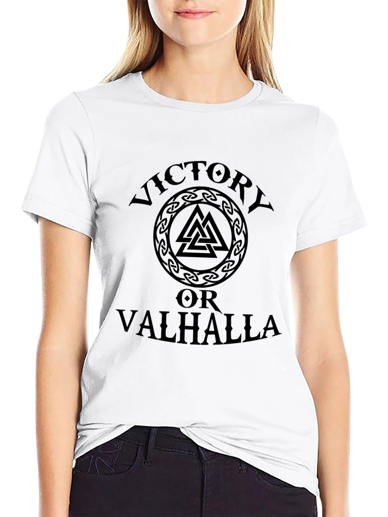 Victory or Valhalla Viking T-Shirt - Black
