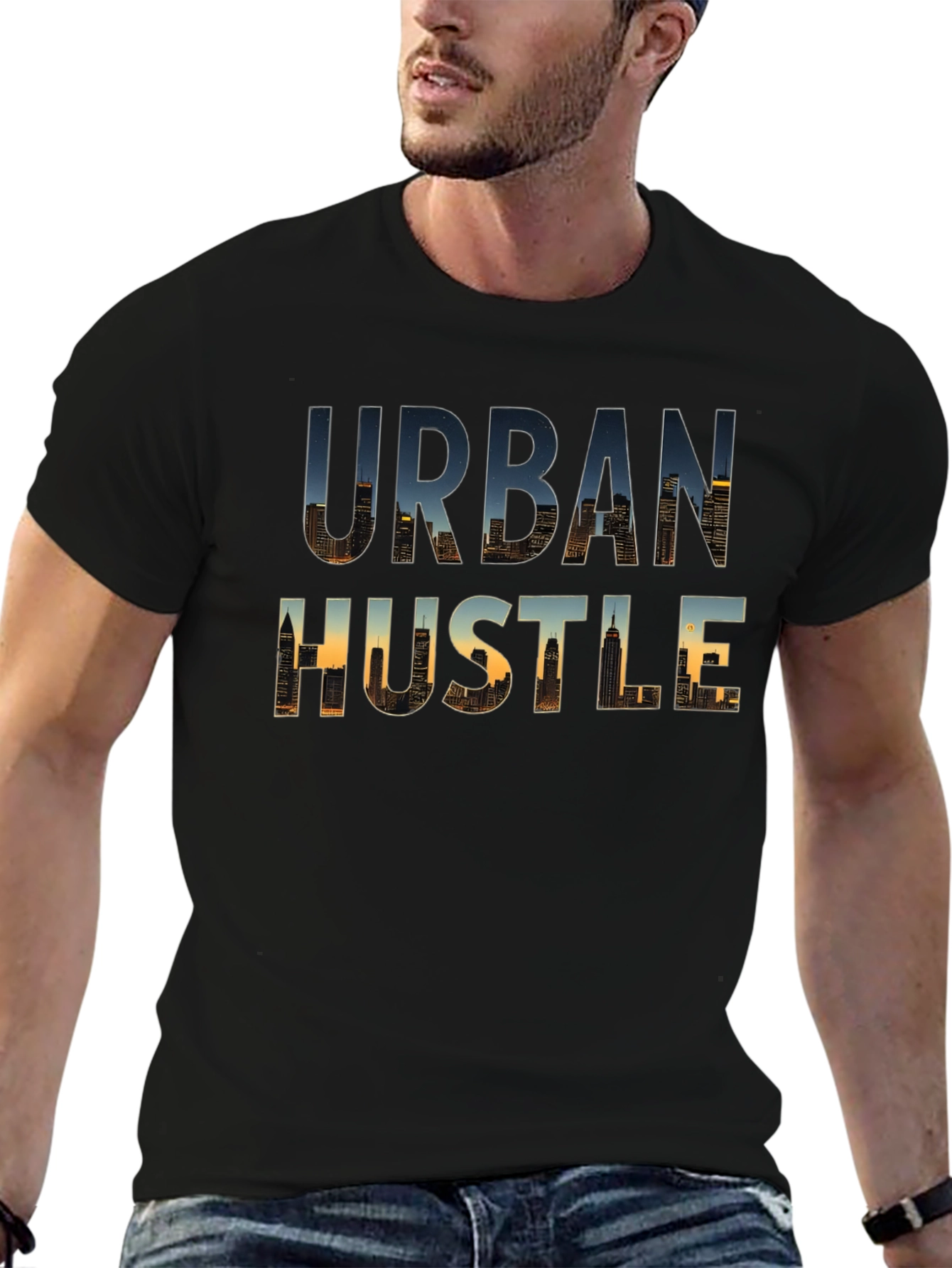 Urban Hustle T-Shirt - Cityscape Design