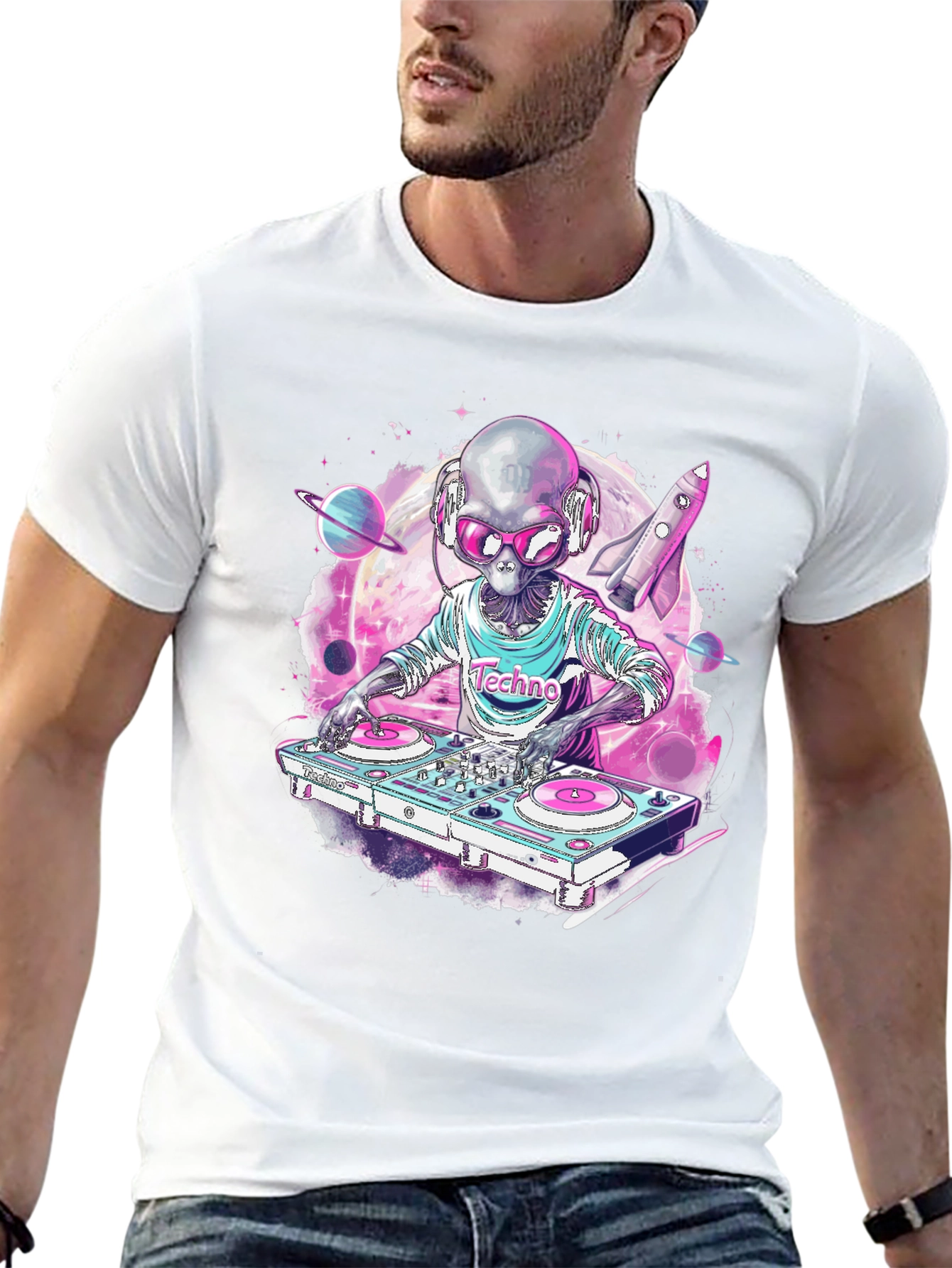 DJ Alien T-Shirt - Techno Space Music