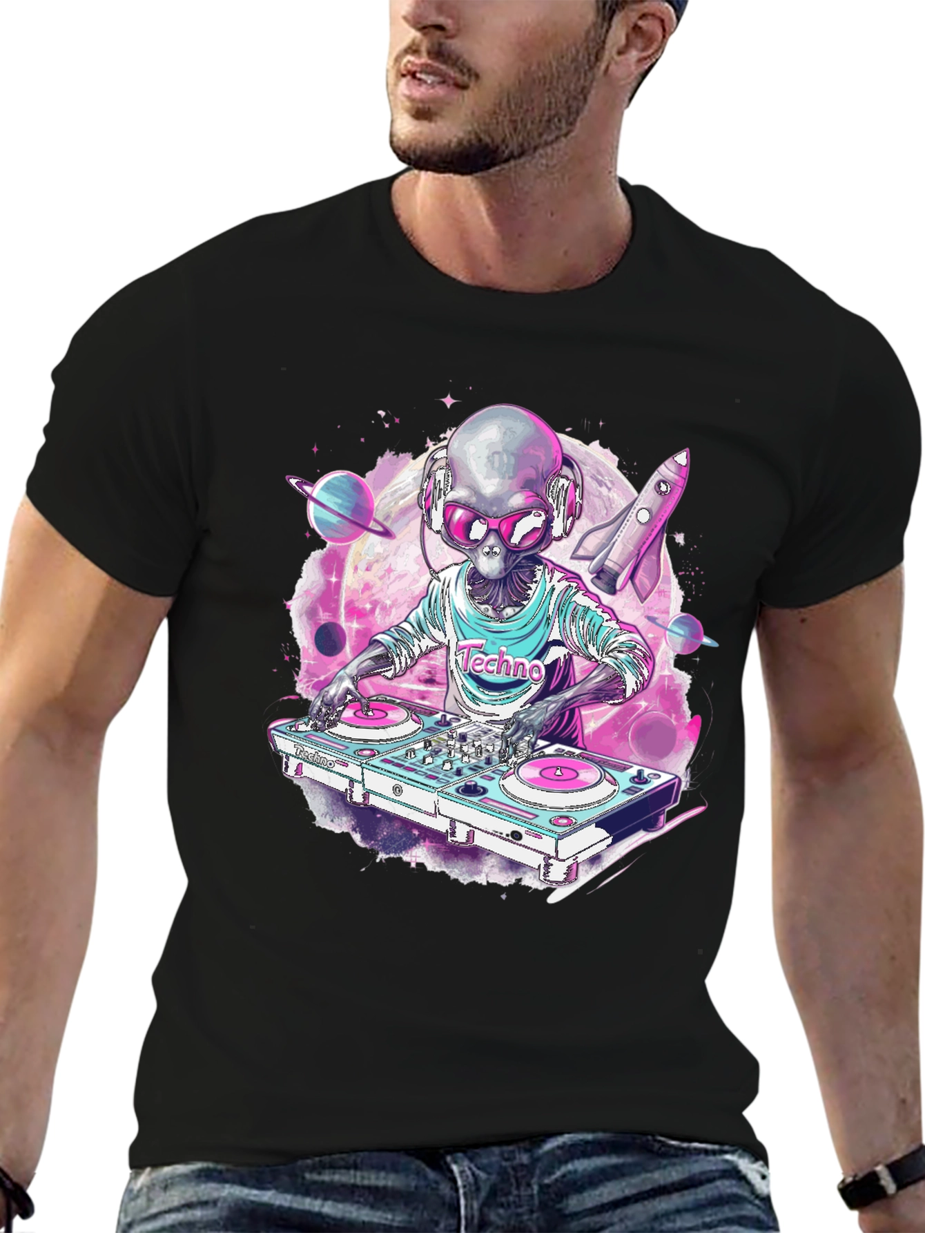 DJ Alien T-Shirt - Techno Space Music