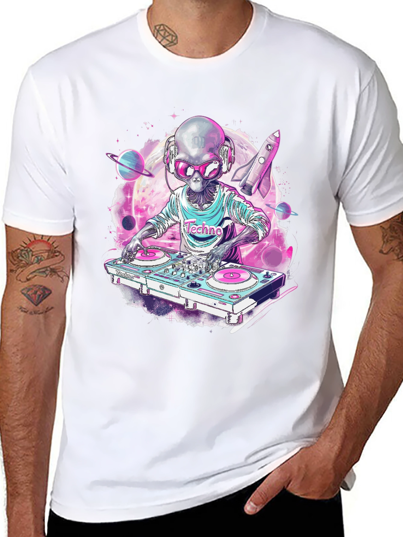DJ Alien T-Shirt - Techno Space Music