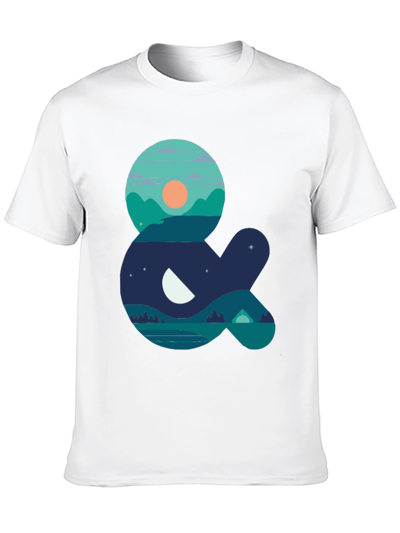 Nature & Camping Graphic T-Shirt - Black