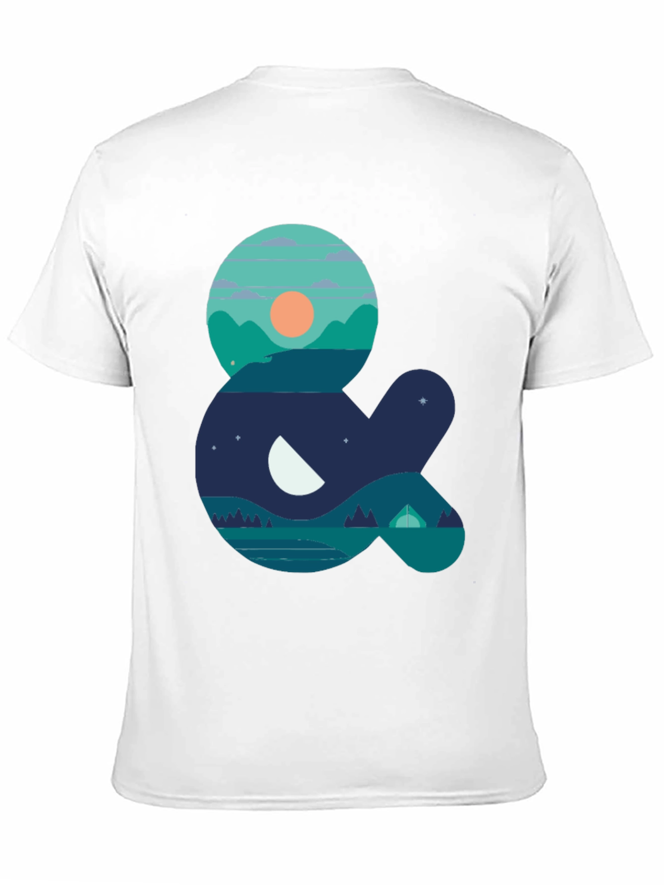 Nature & Camping Graphic T-Shirt - Black