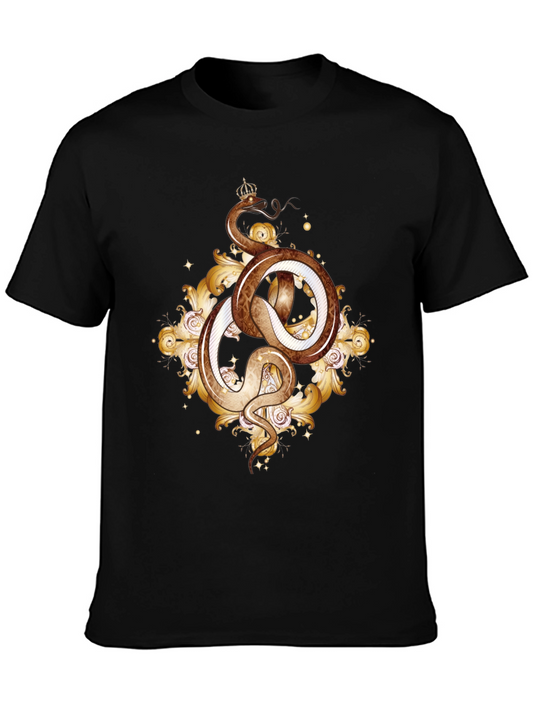 Snake King Graphic Tee - Black Cotton