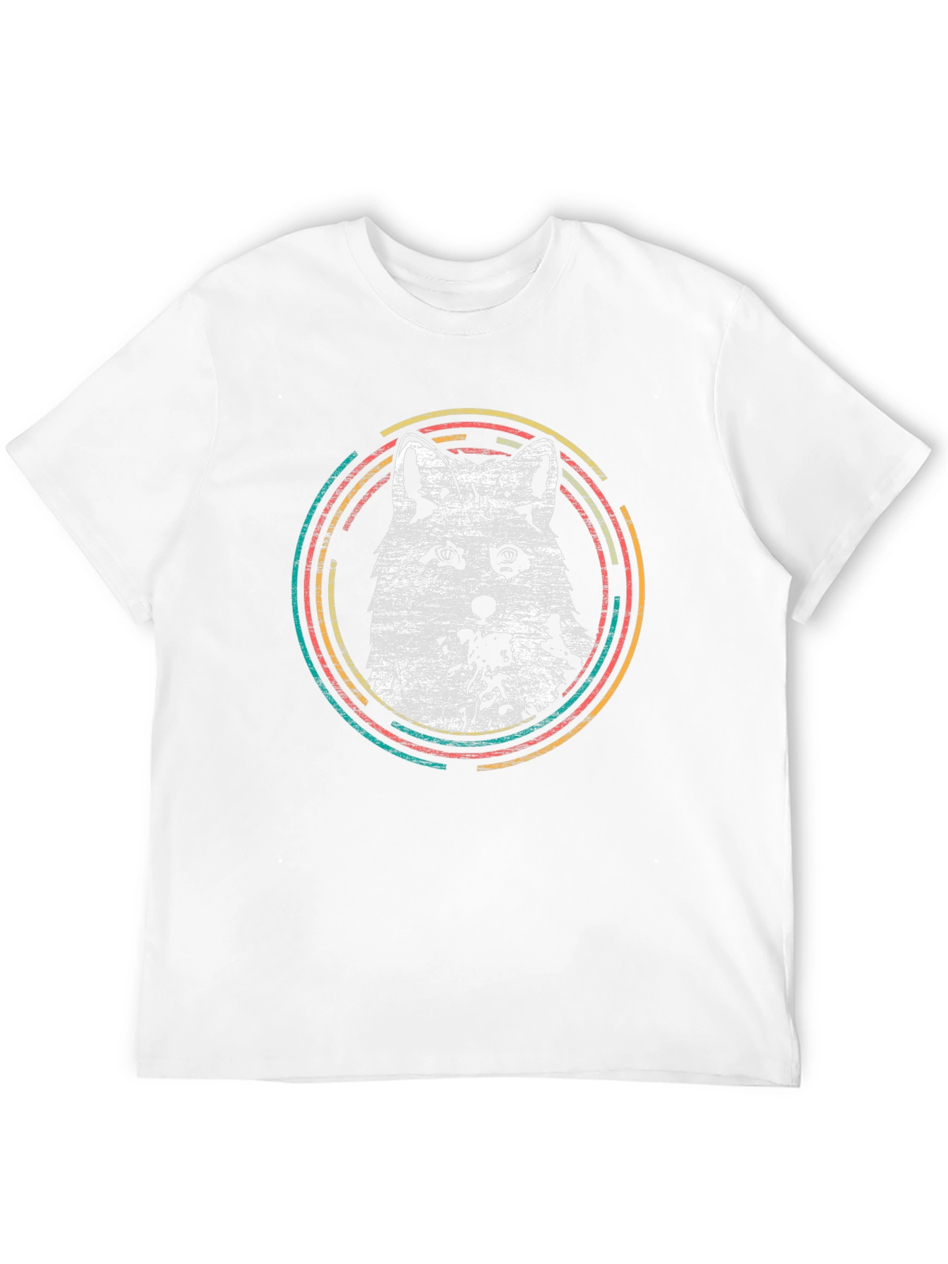 Retro Fox Graphic Tee - Mens Black T-Shirt