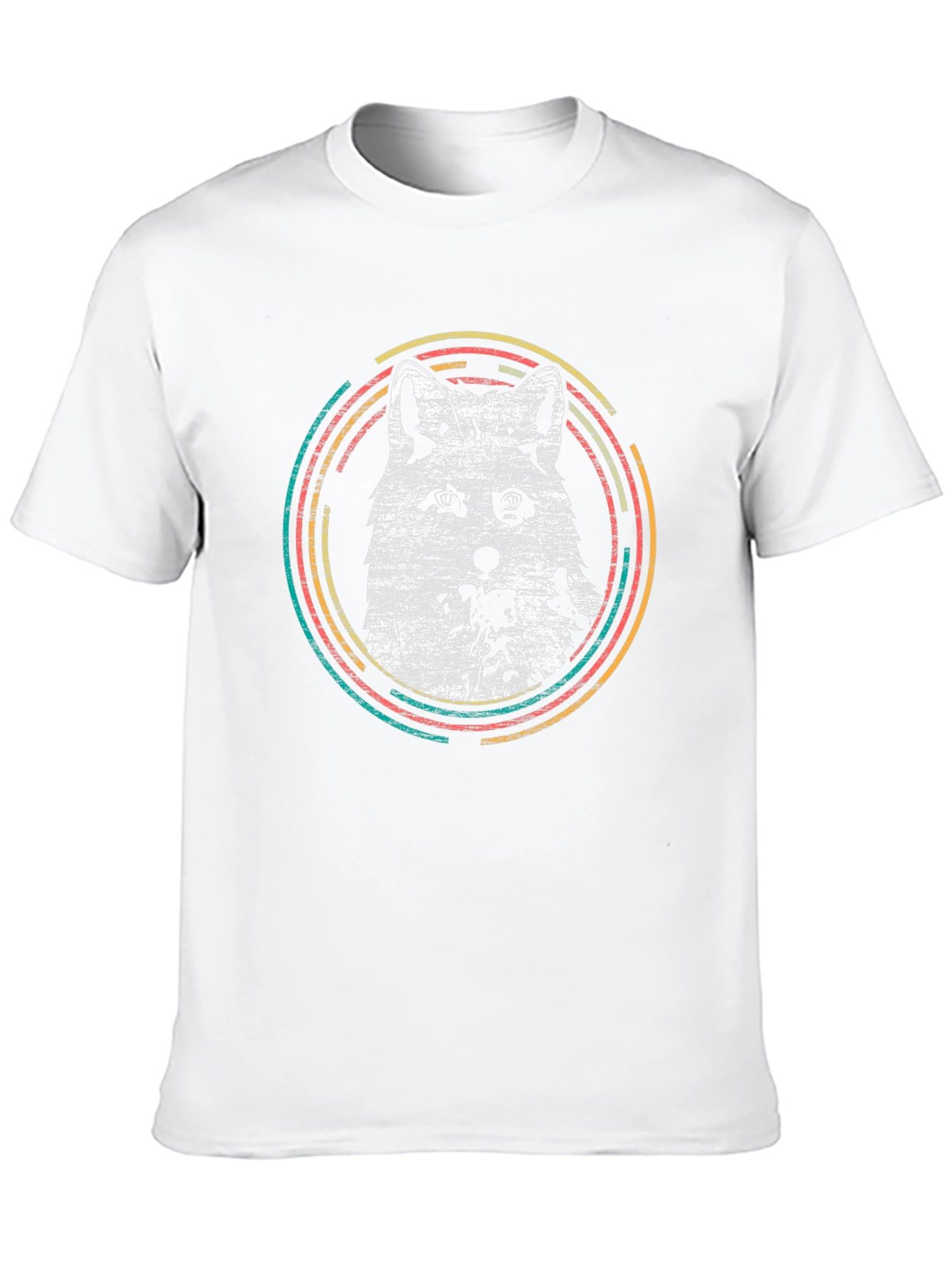 Retro Fox Graphic Tee - Mens Black T-Shirt