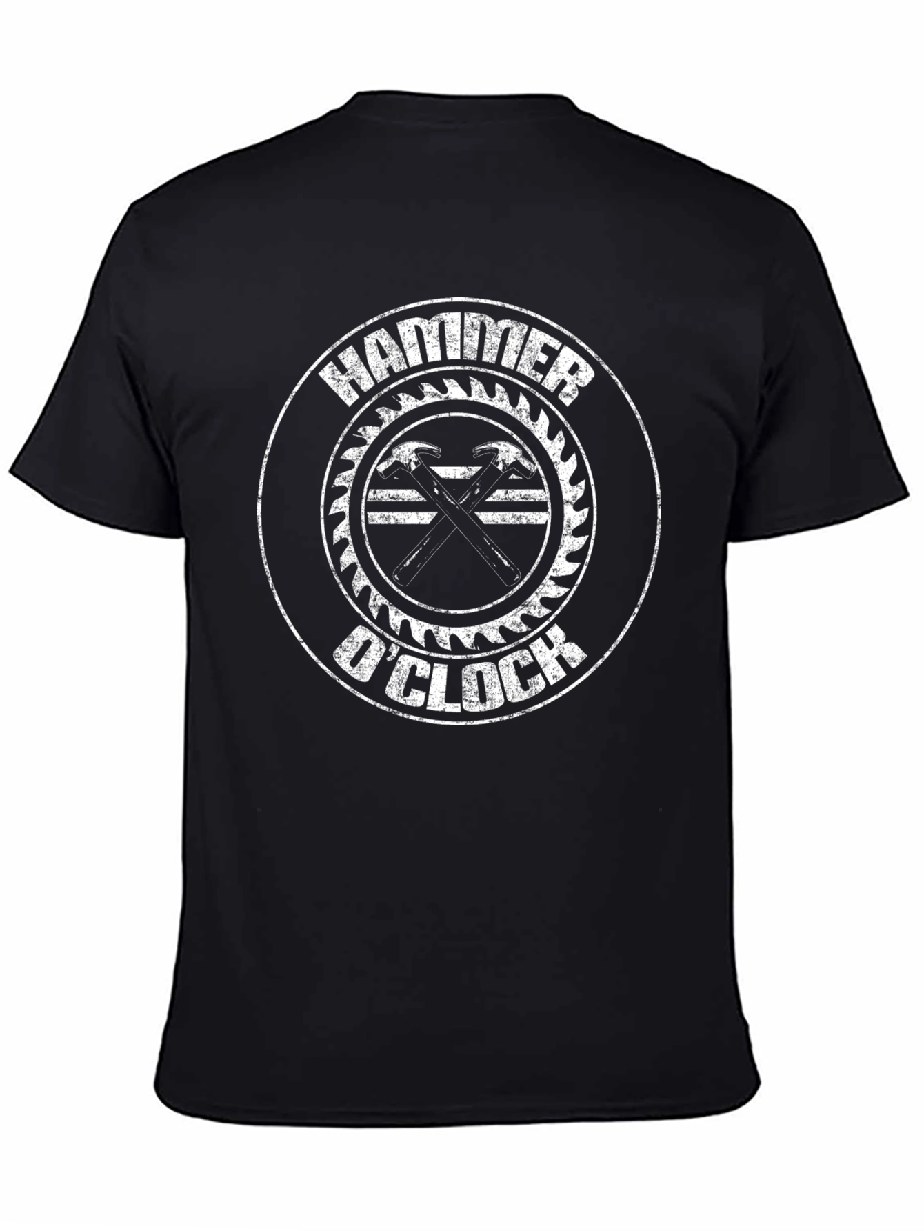 Hammer OClock Graphic T-Shirt - Black Crew Neck Tee