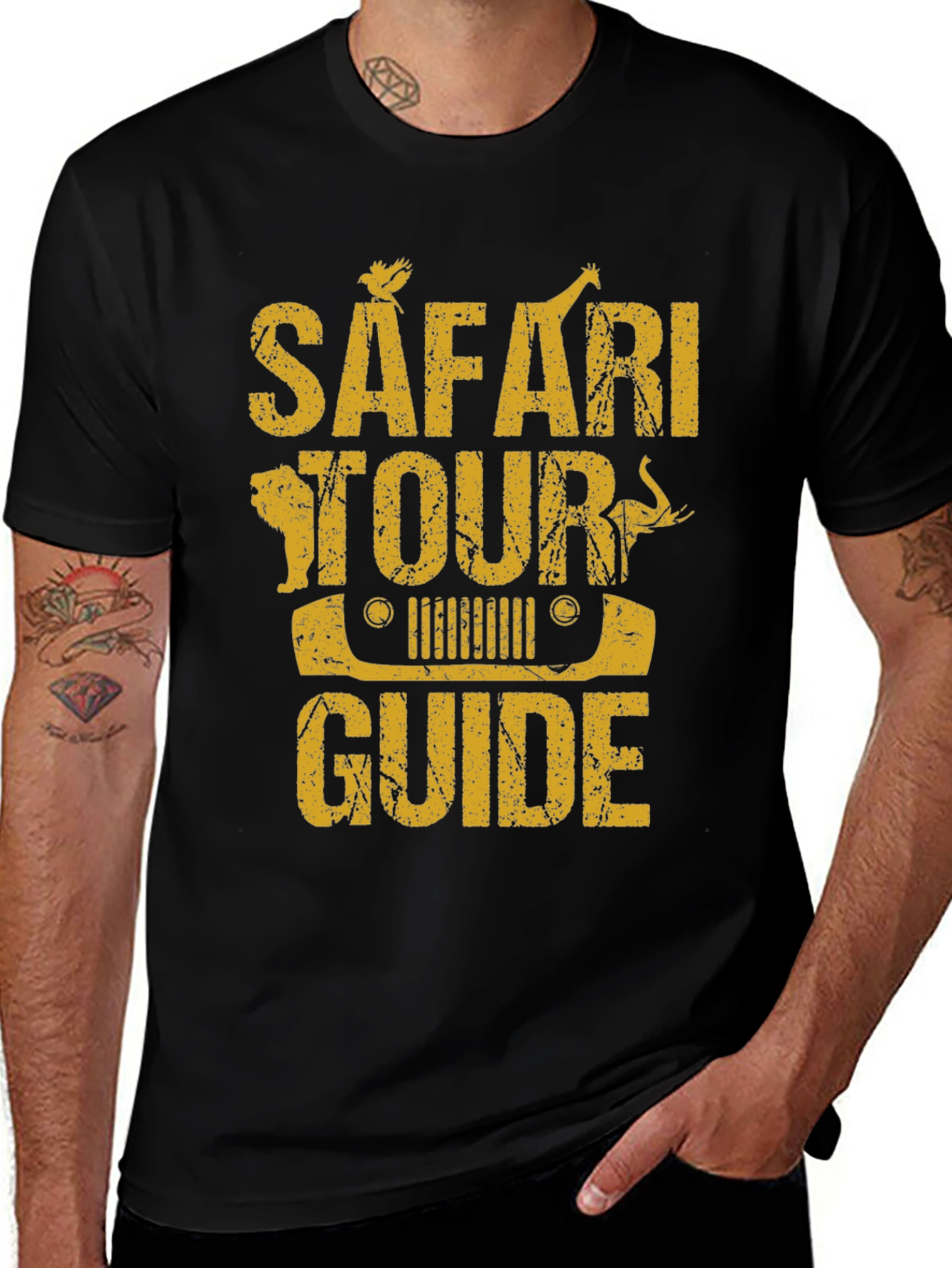 Safari Tour Guide Graphic T-Shirt