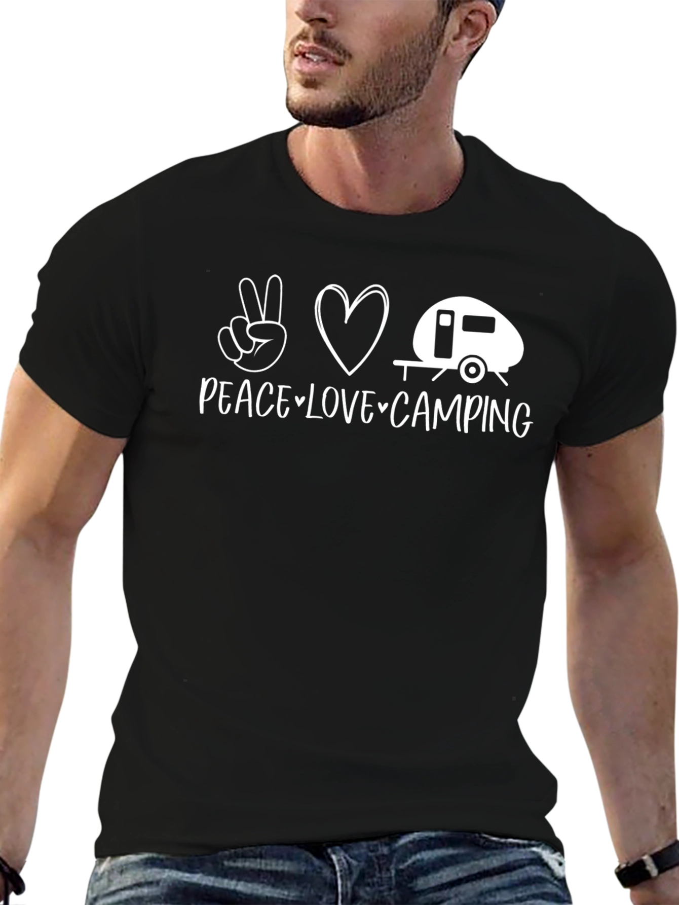 Peace Love Camping Graphic T-Shirt