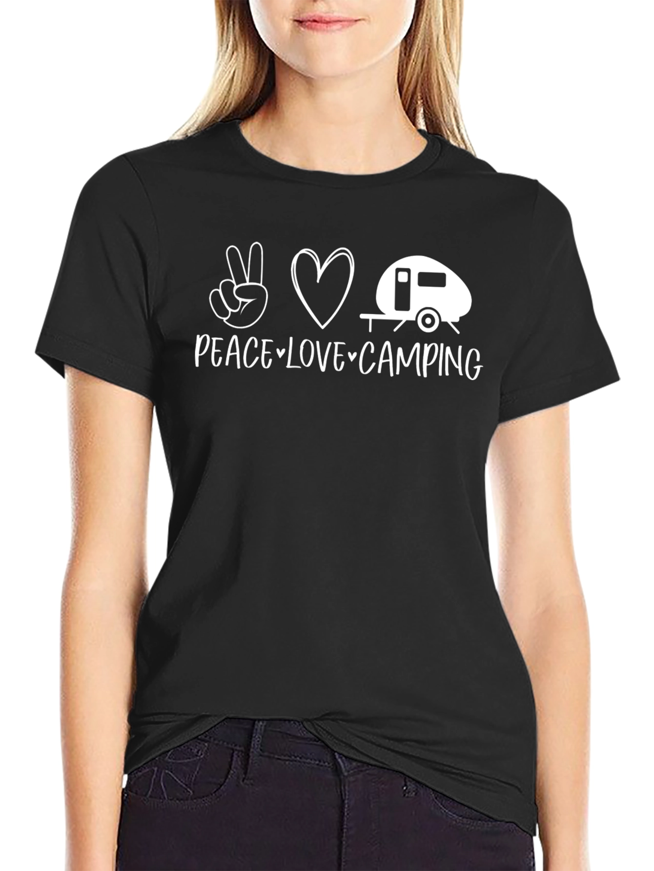 Peace Love Camping Graphic T-Shirt