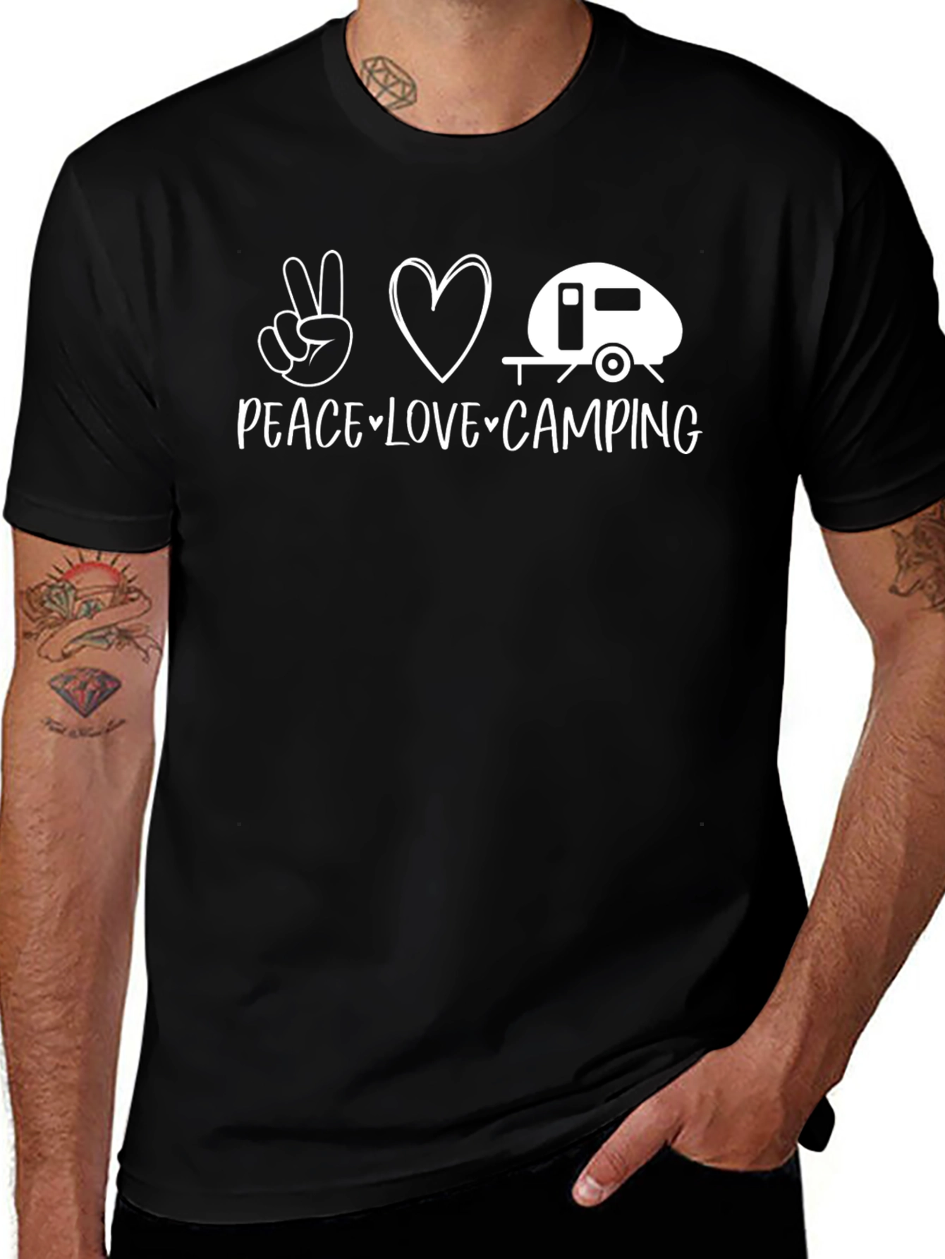 Peace Love Camping Graphic T-Shirt