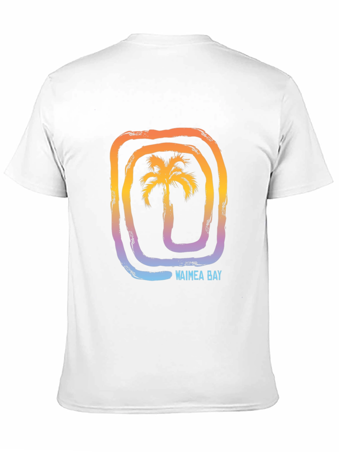 Waimea Bay Palm Tree Graphic T-Shirt - Black