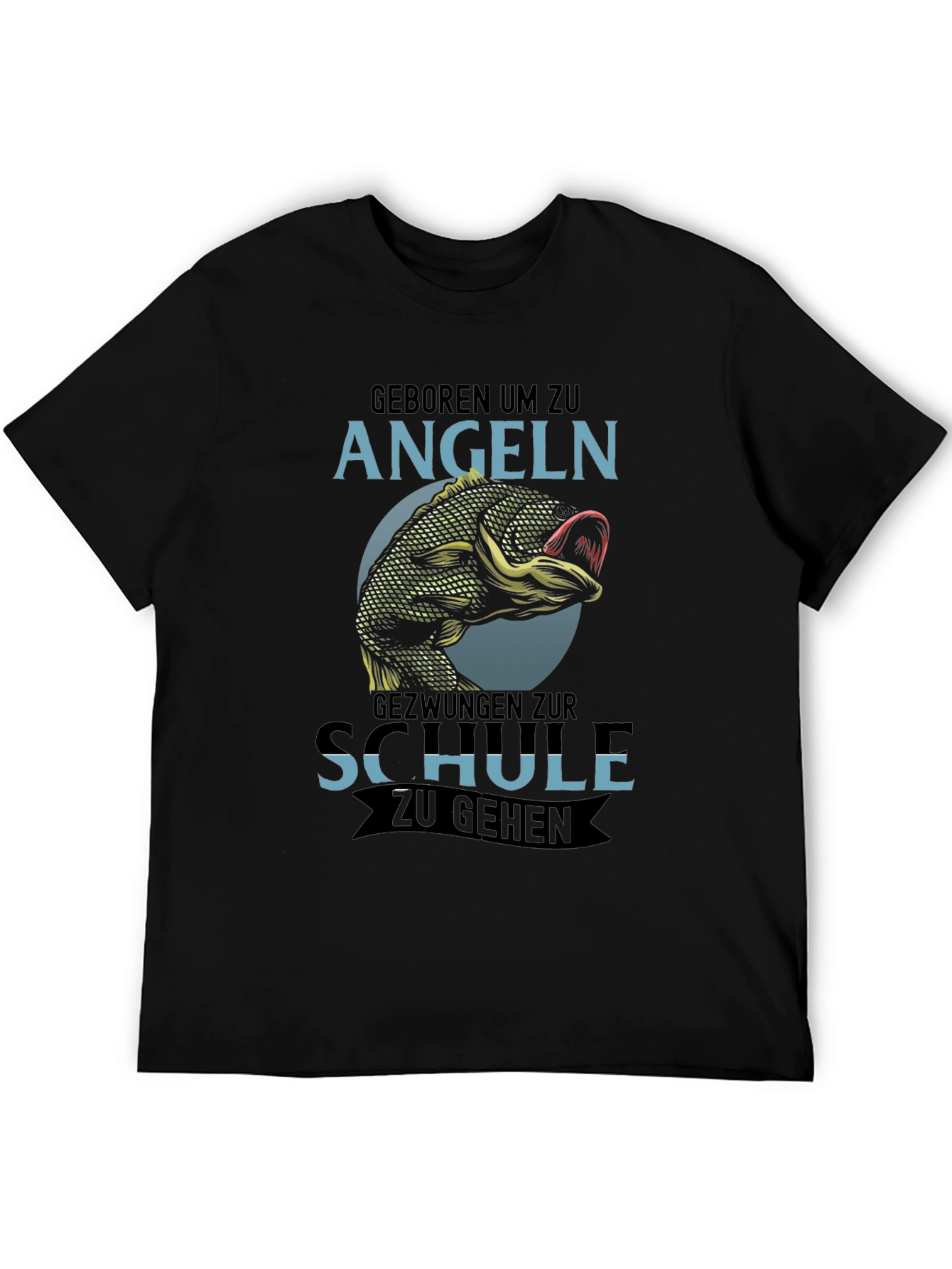 Born to Fish T-Shirt - Angeln Schule Design