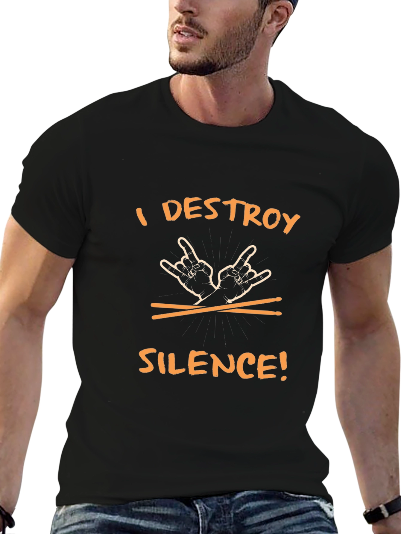 I Destroy Silence Rocker T-Shirt