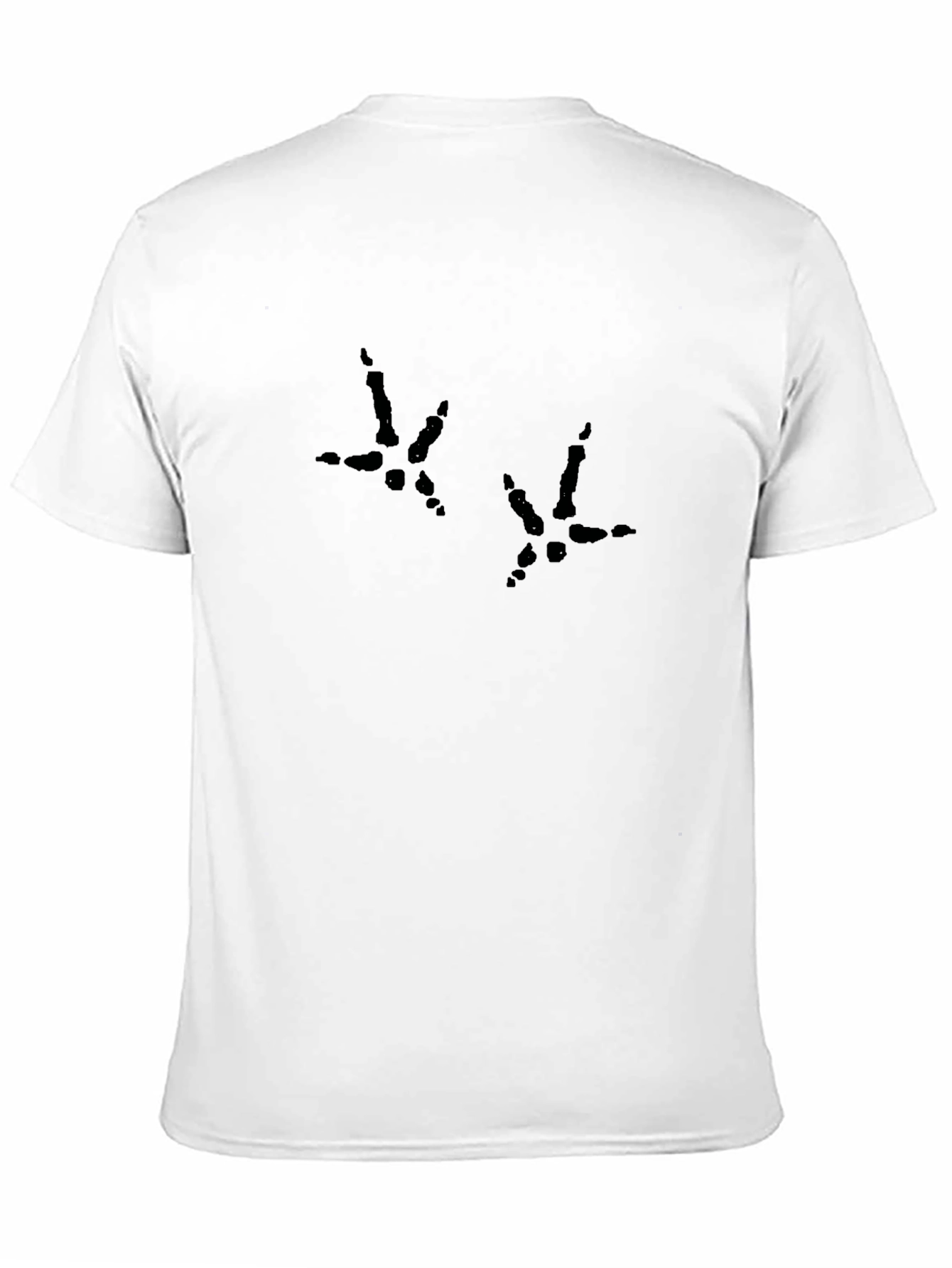 Black T-Shirt with Chicken Footprint Design