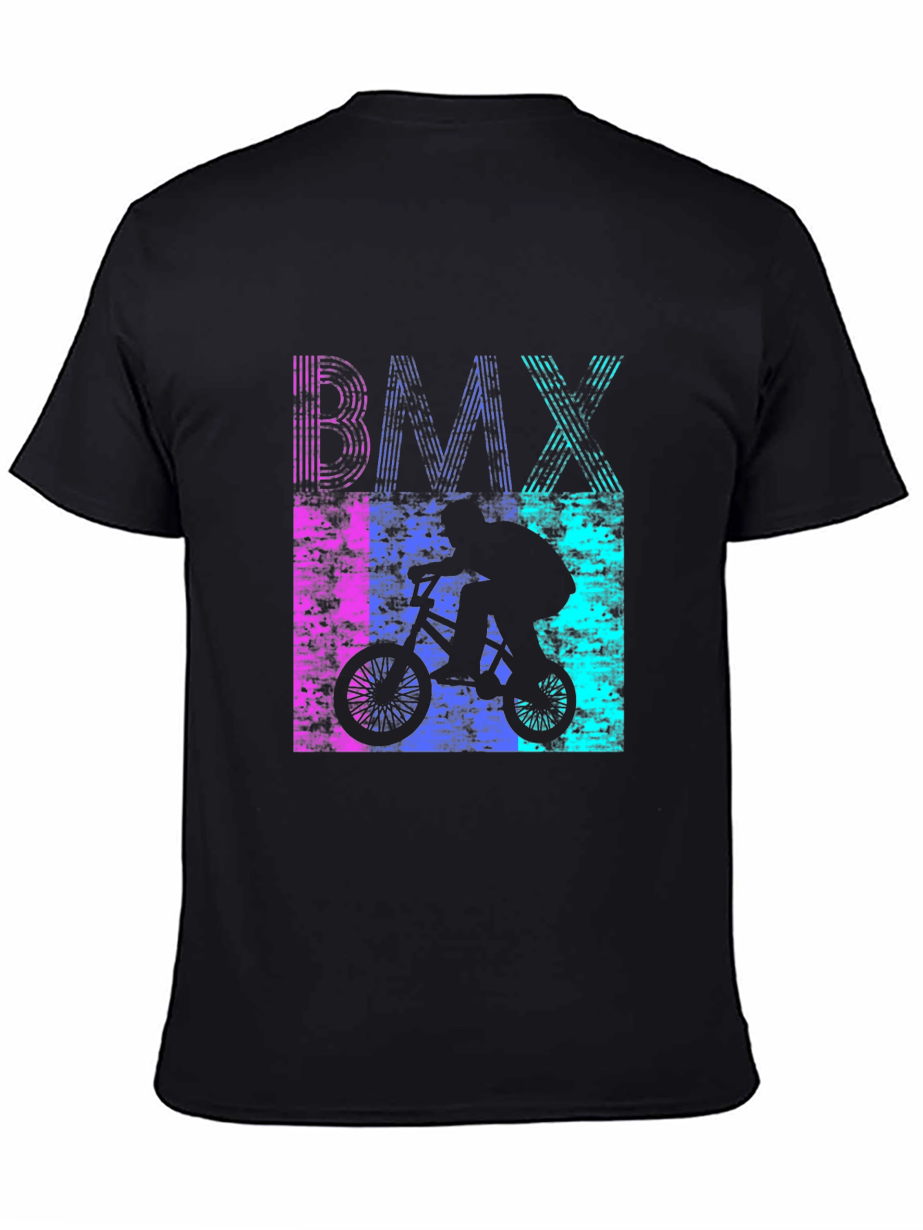 Retro BMX Rider Graphic Tee - Black