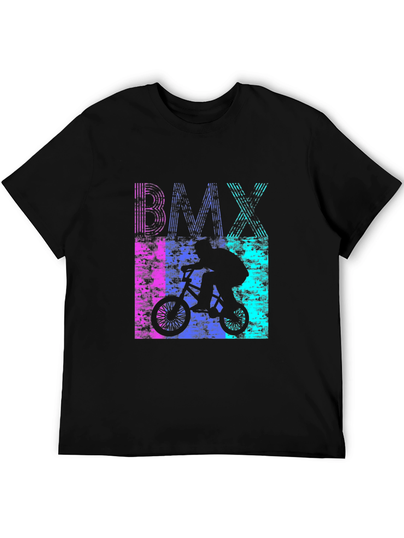 Retro BMX Rider Graphic Tee - Black
