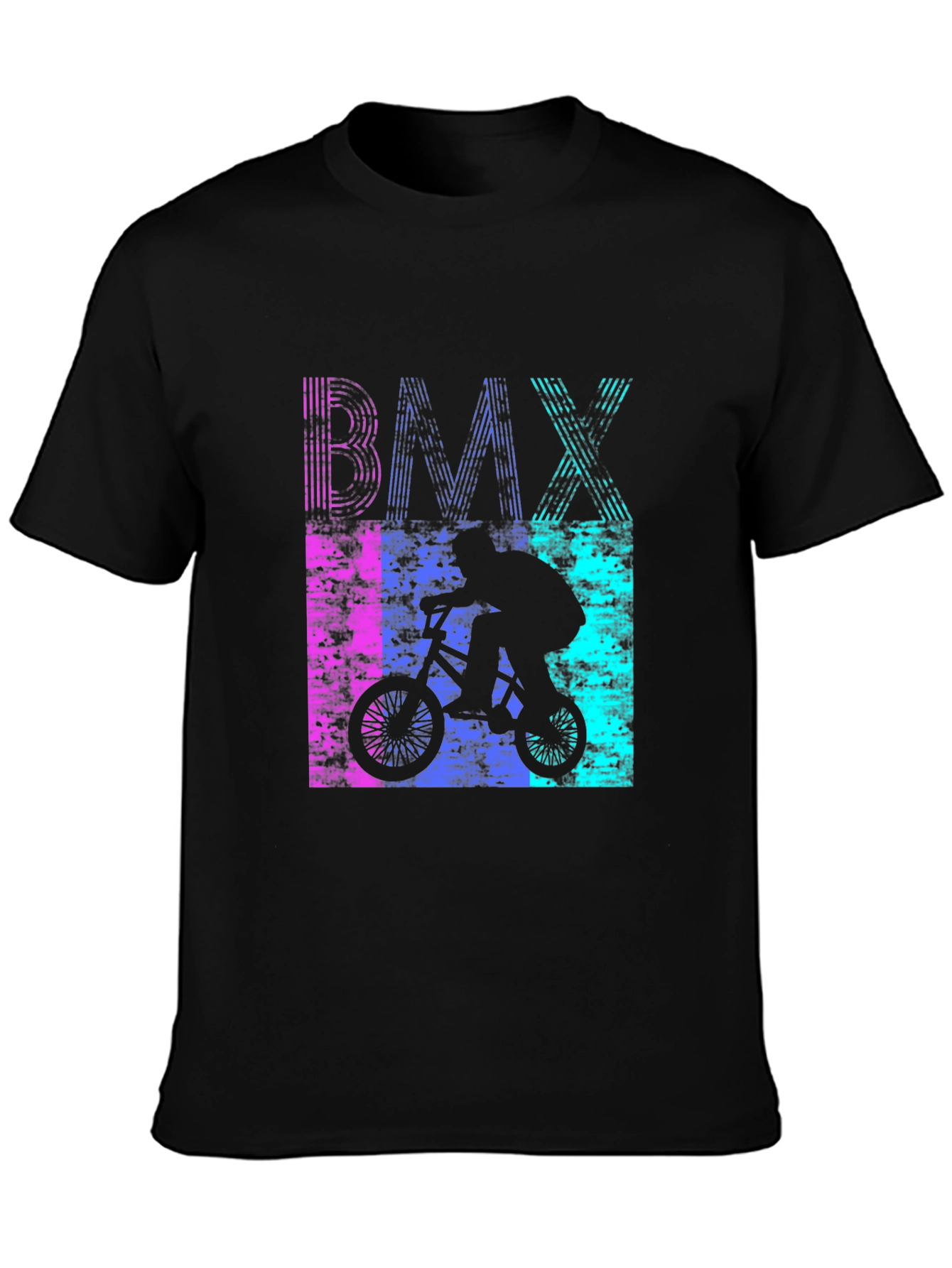 Retro BMX Rider Graphic Tee - Black