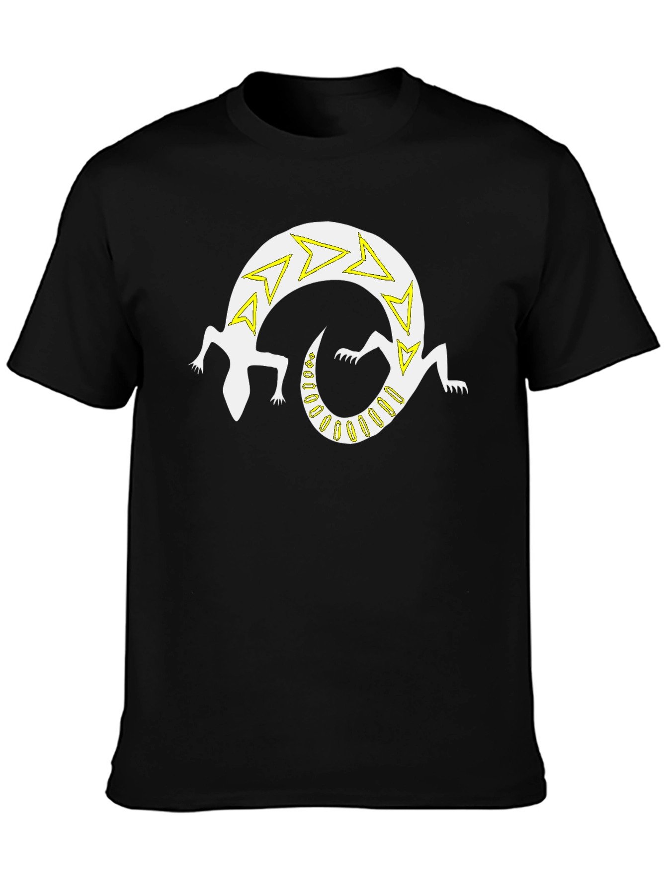 Black Graphic Tee - Lizard Design
