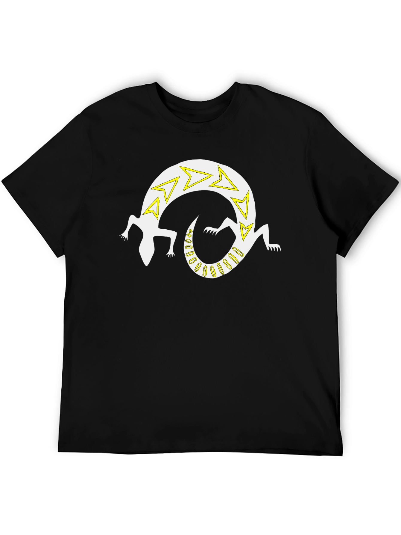 Black Graphic Tee - Lizard Design