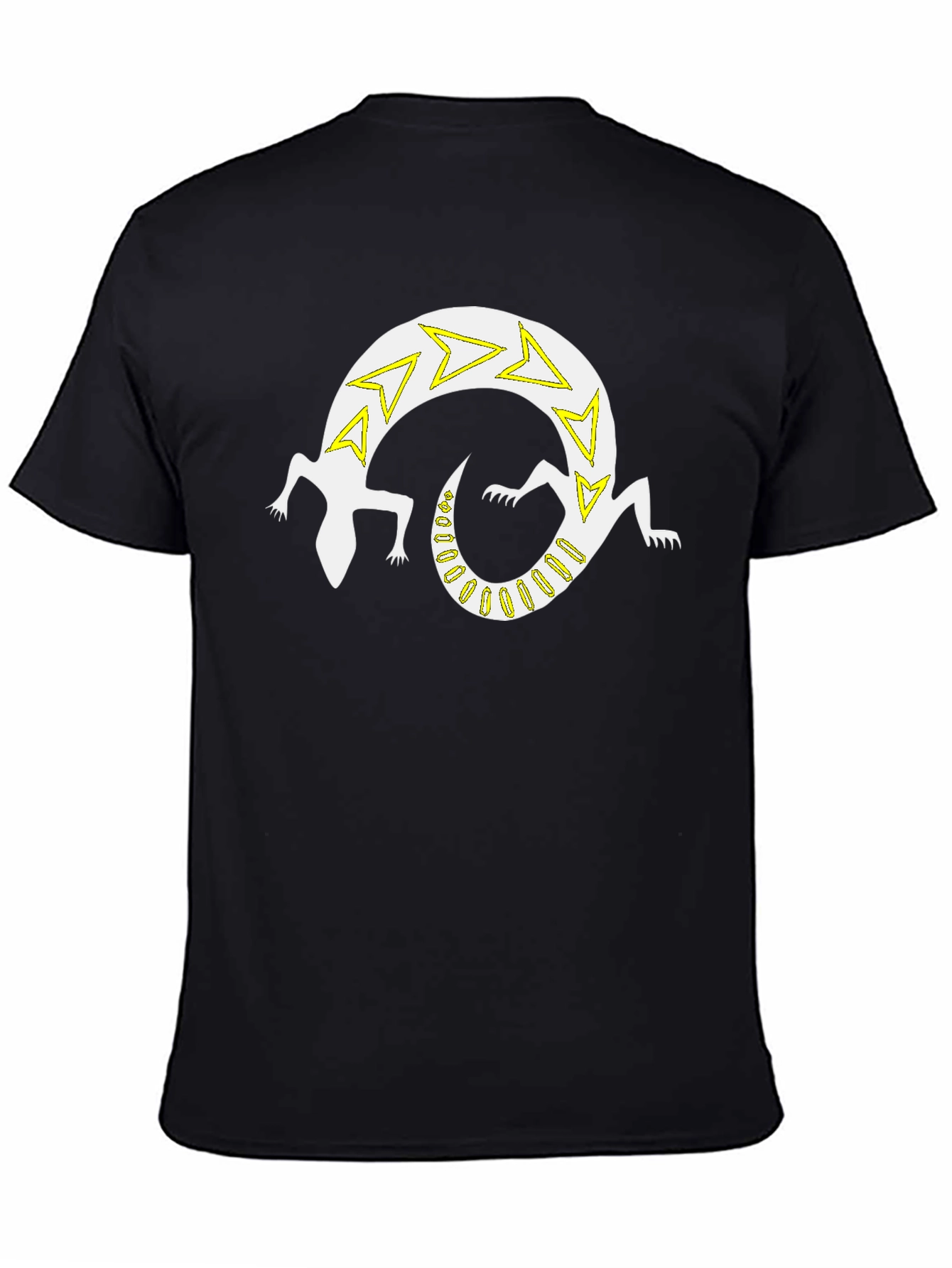 Black Graphic Tee - Lizard Design