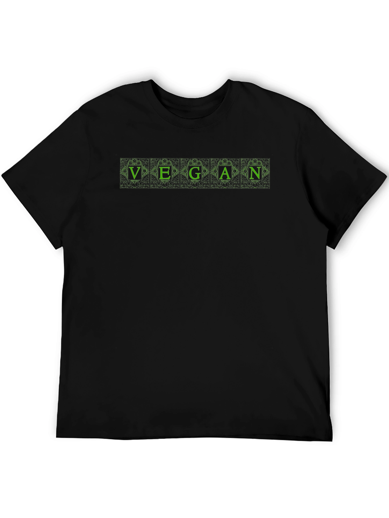 Vegan Graphic T-Shirt - Black Cotton Tee