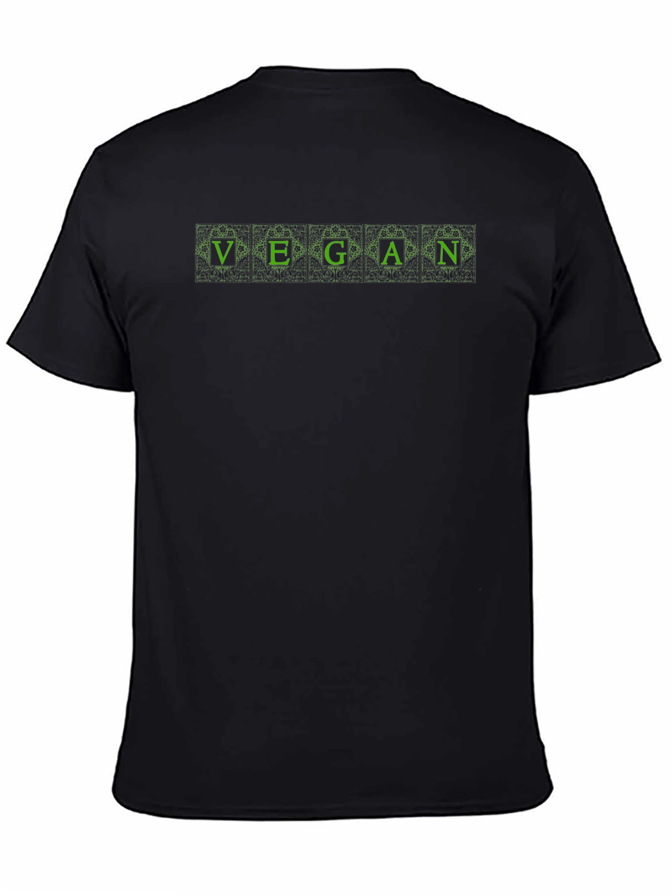 Vegan Graphic T-Shirt - Black Cotton Tee