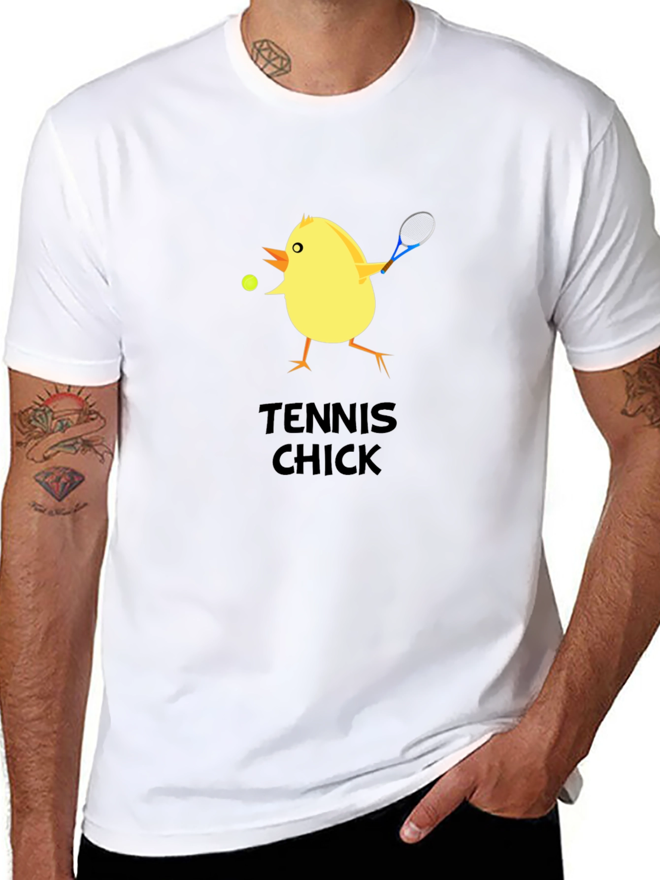 Tennis Chick Graphic T-Shirt - Playful Design