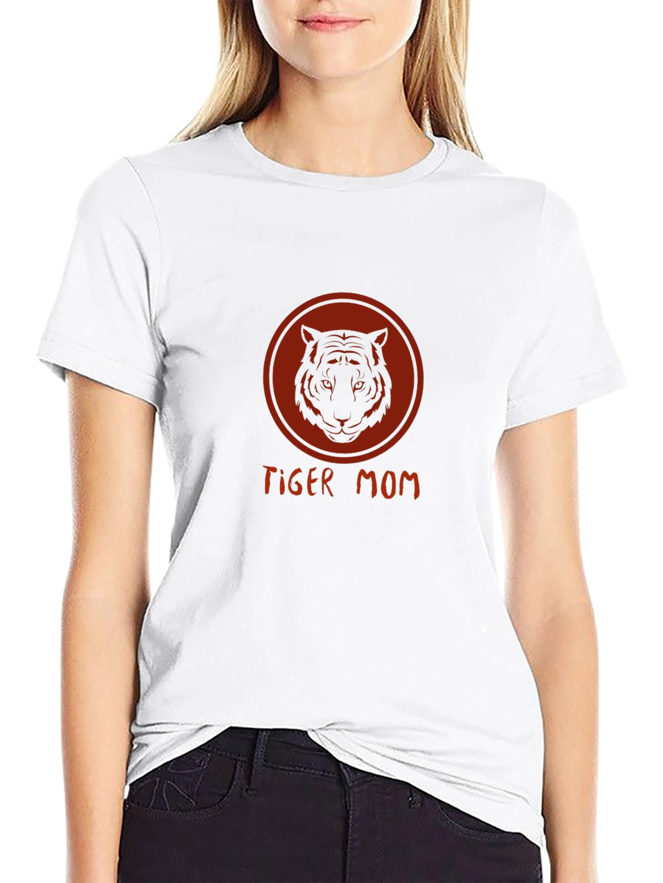 Tiger Mom Graphic Tee - Black