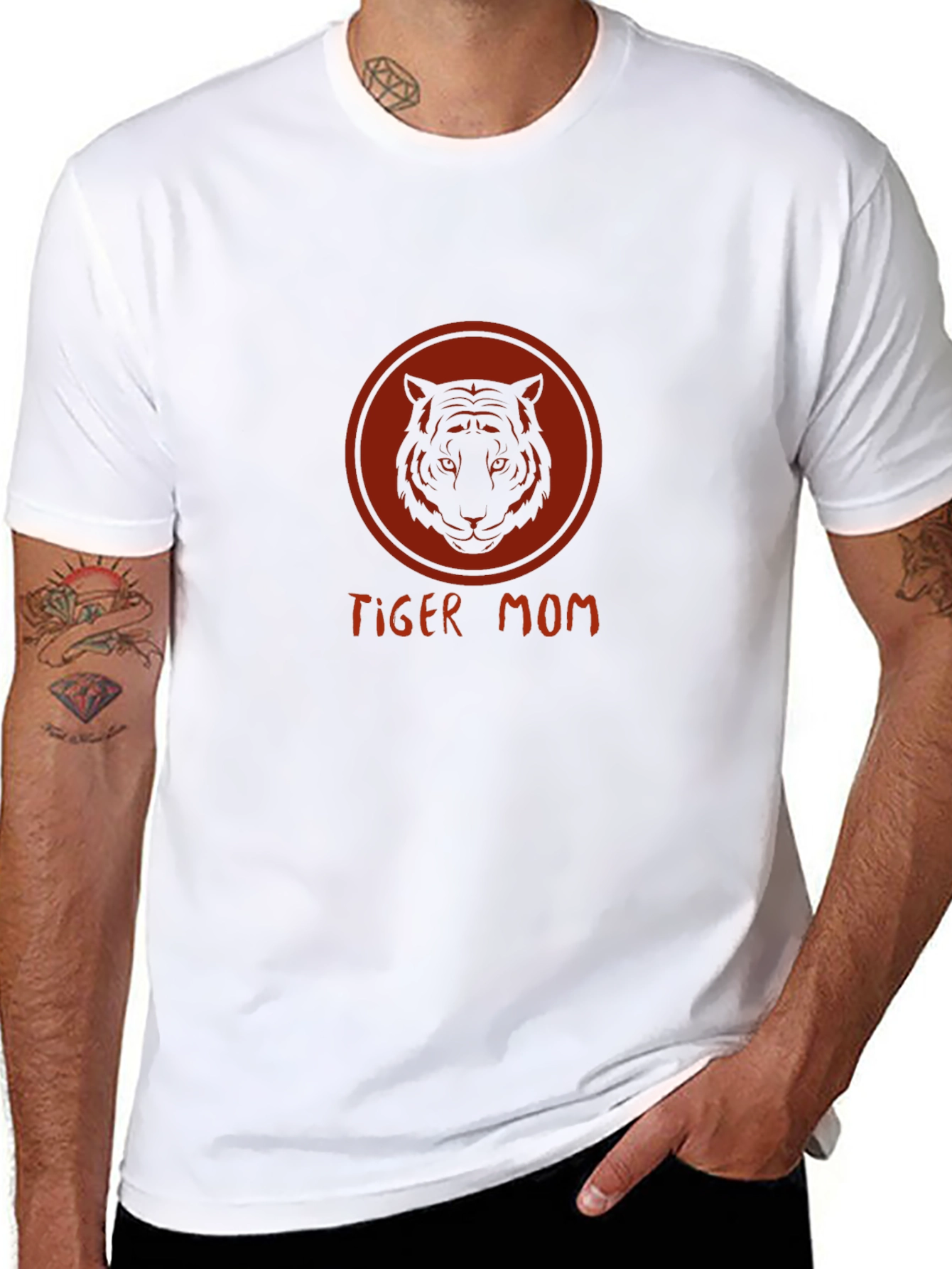 Tiger Mom Graphic Tee - Black