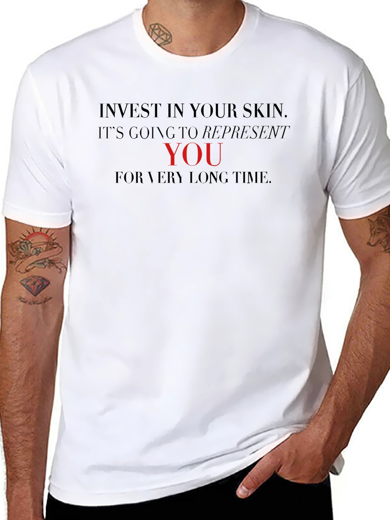 Invest in Your Skin Graphic Tee - Black