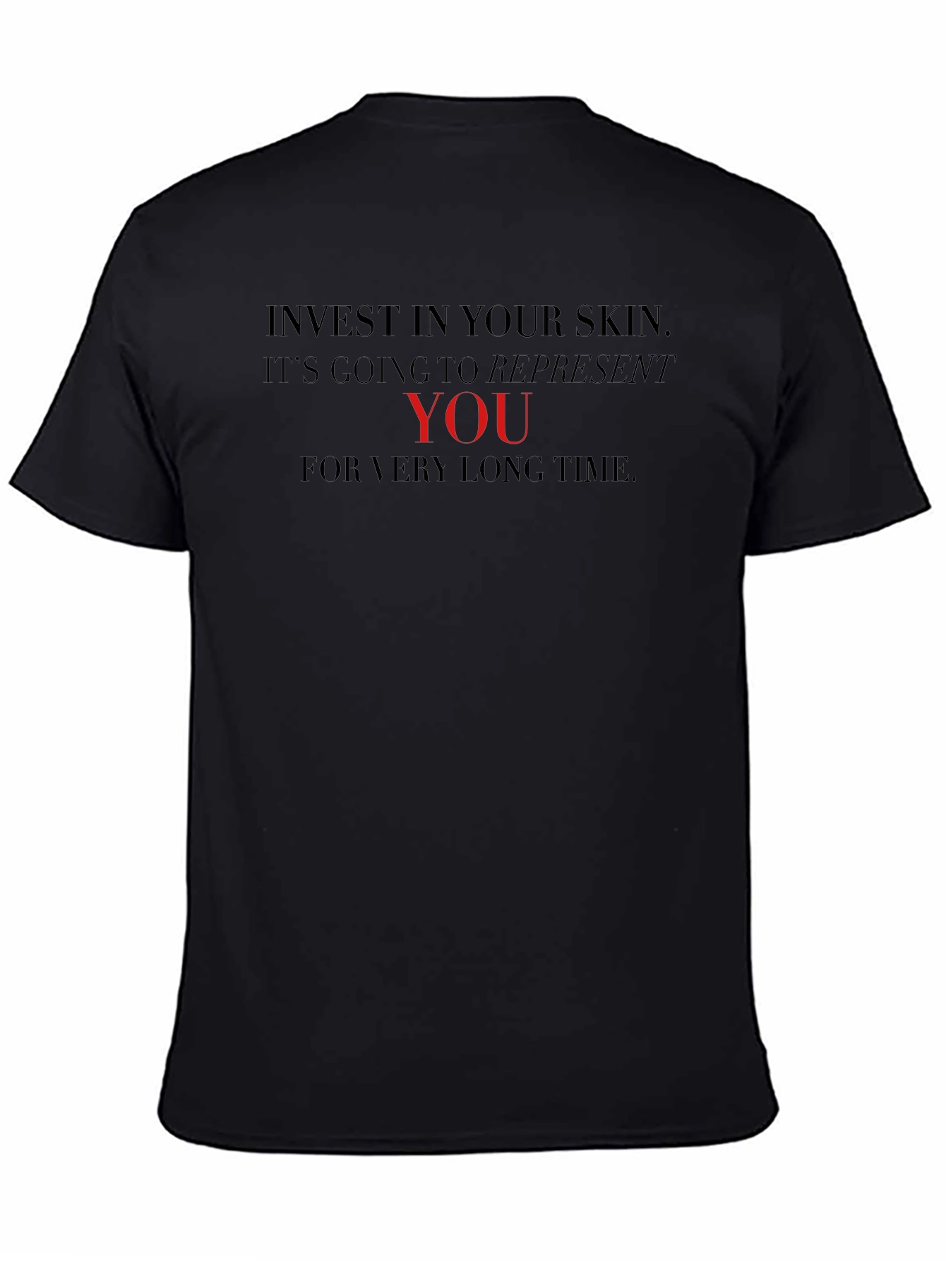 Invest in Your Skin Graphic Tee - Black