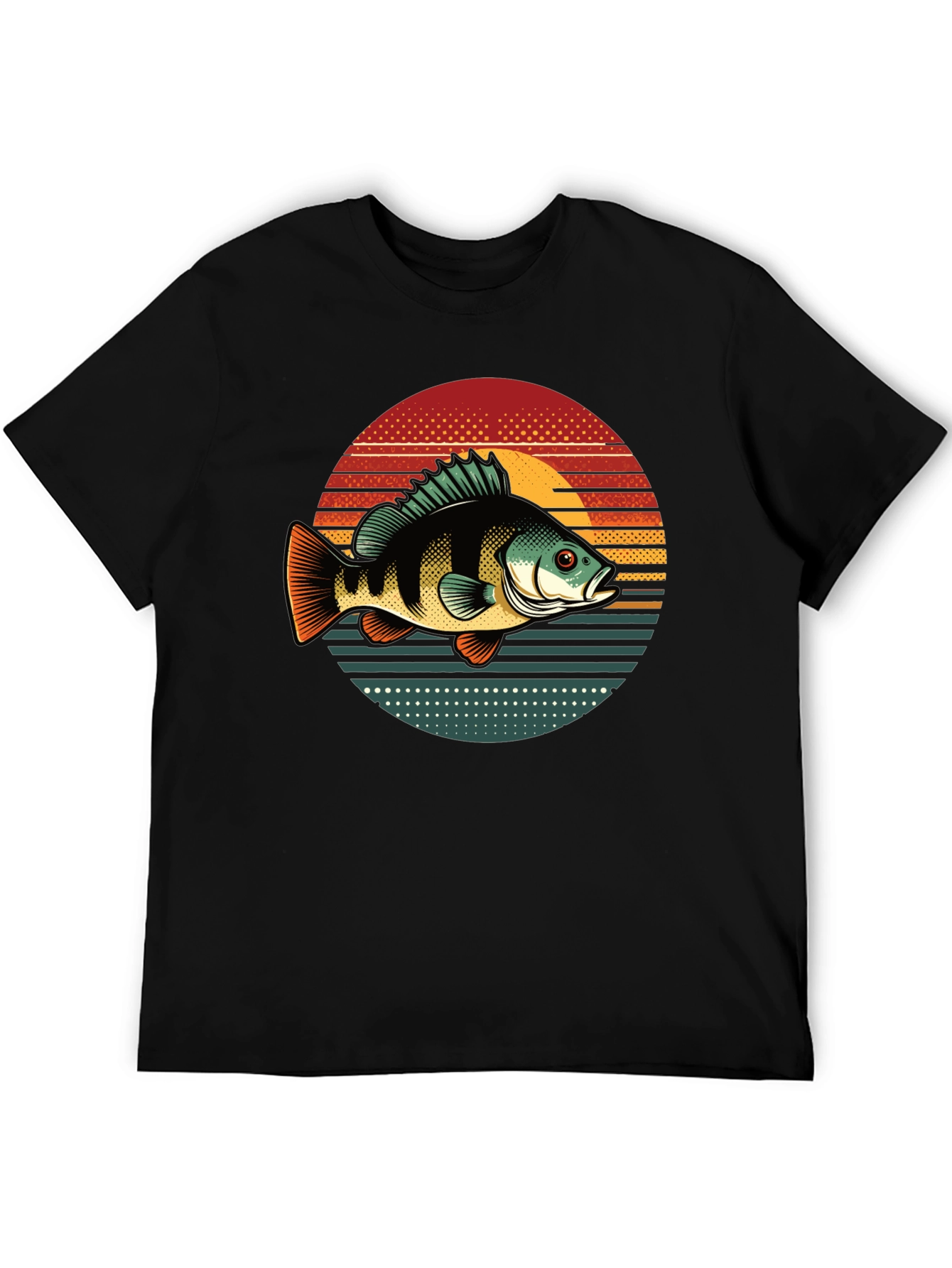 Retro Fish Graphic Tee - Sunset Style