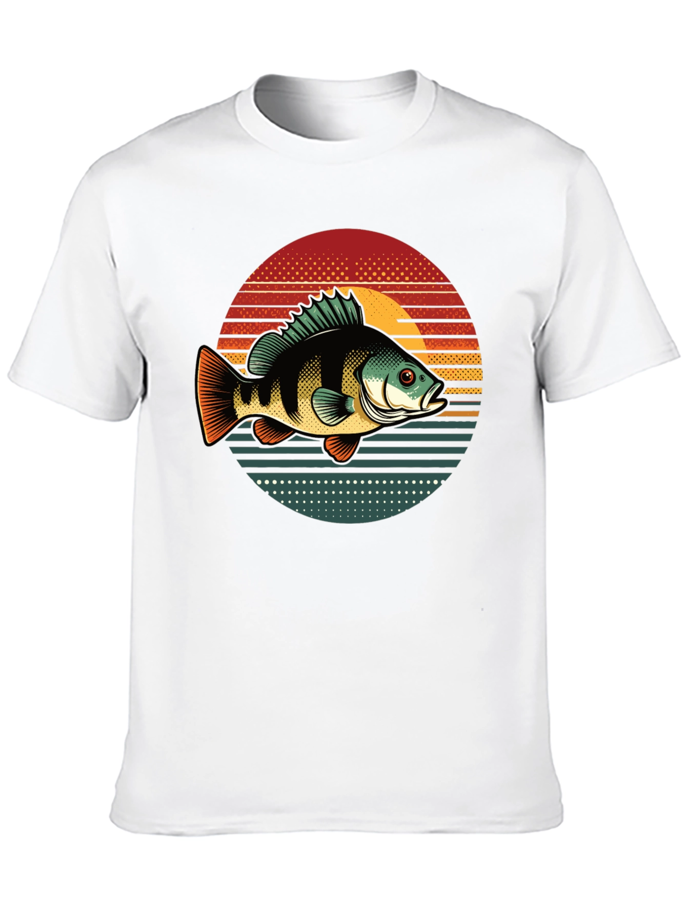 Retro Fish Graphic Tee - Sunset Style