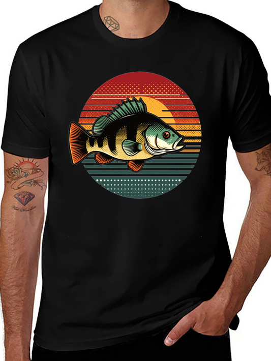 Retro Fish Graphic Tee - Sunset Style