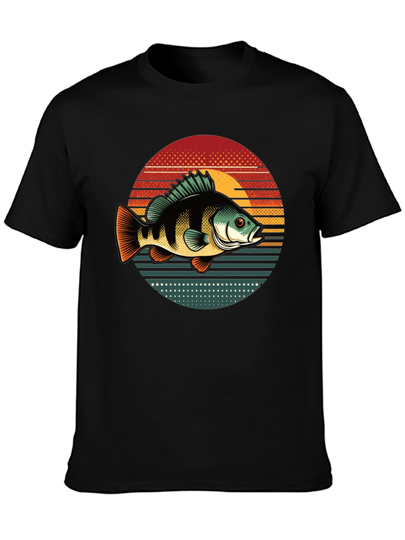 Retro Fish Graphic Tee - Sunset Style