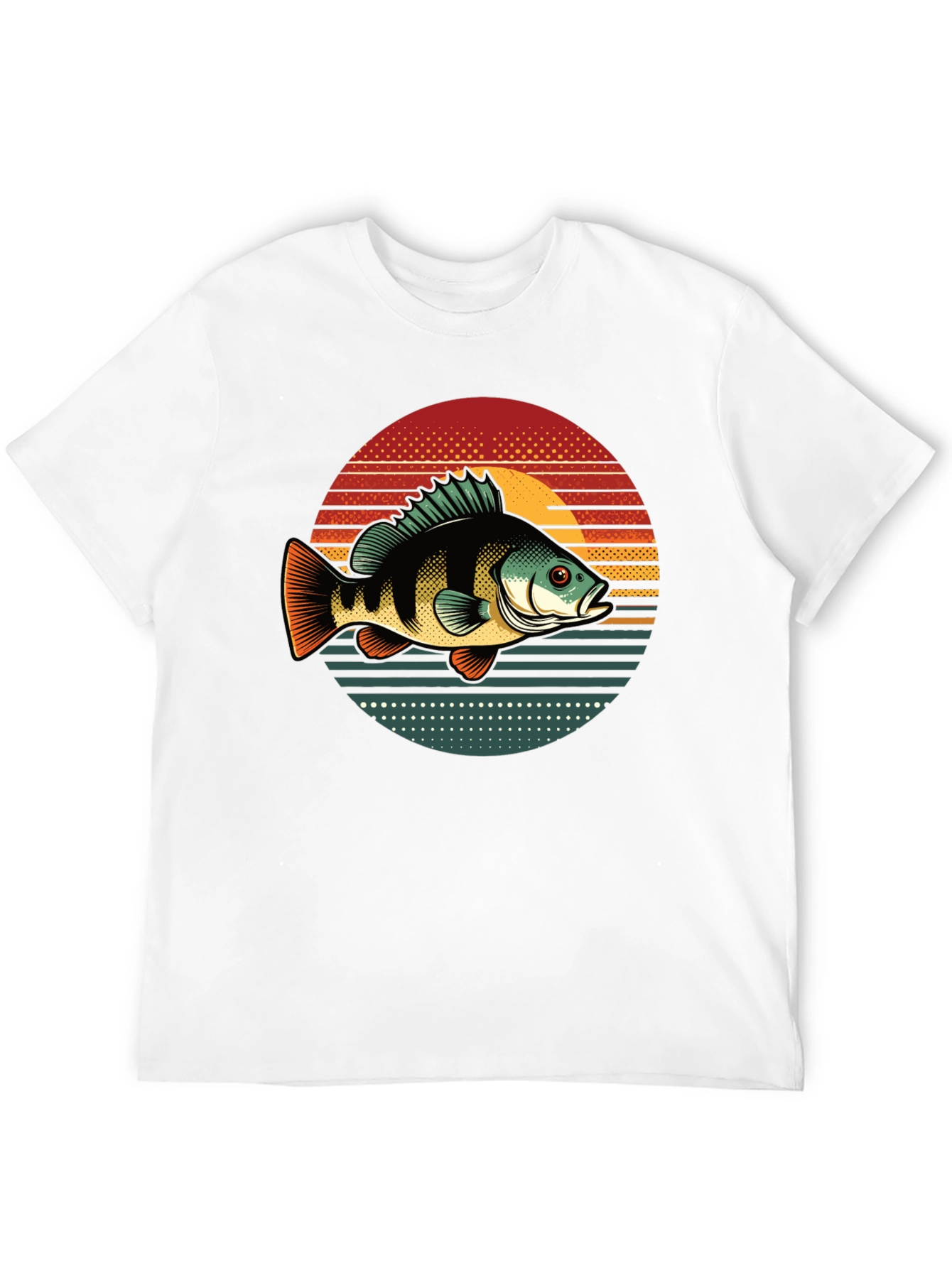 Retro Fish Graphic Tee - Sunset Style