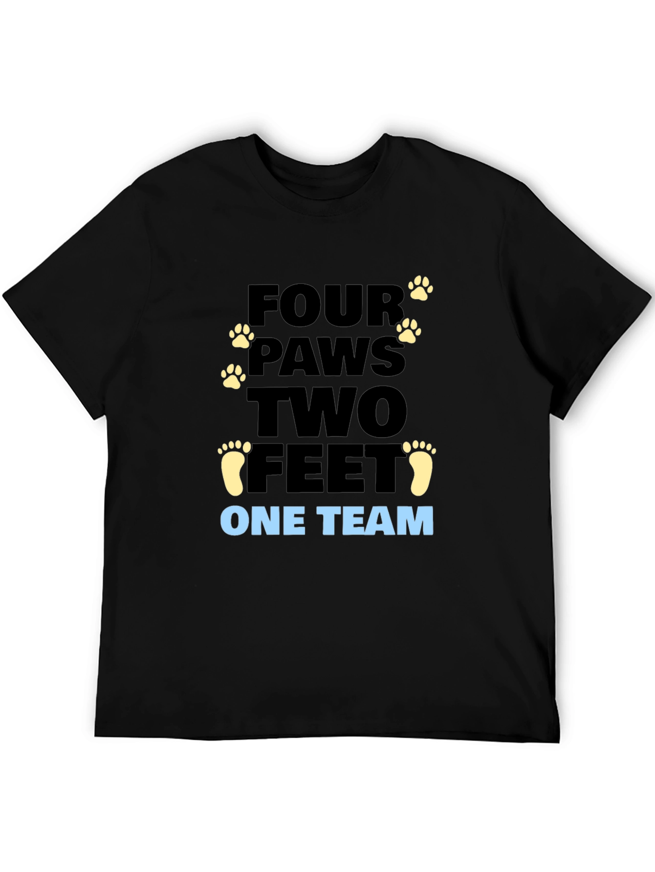 Four Paws Two Feet One Team Graphic Tee