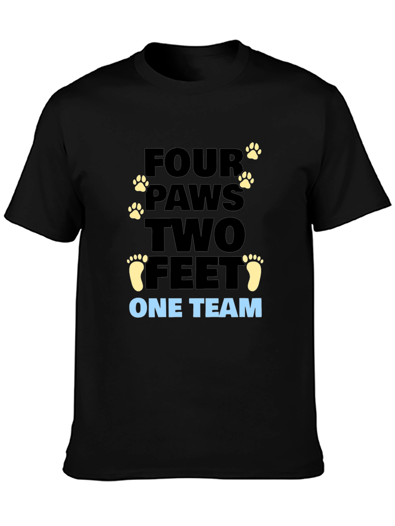 Four Paws Two Feet One Team Graphic Tee