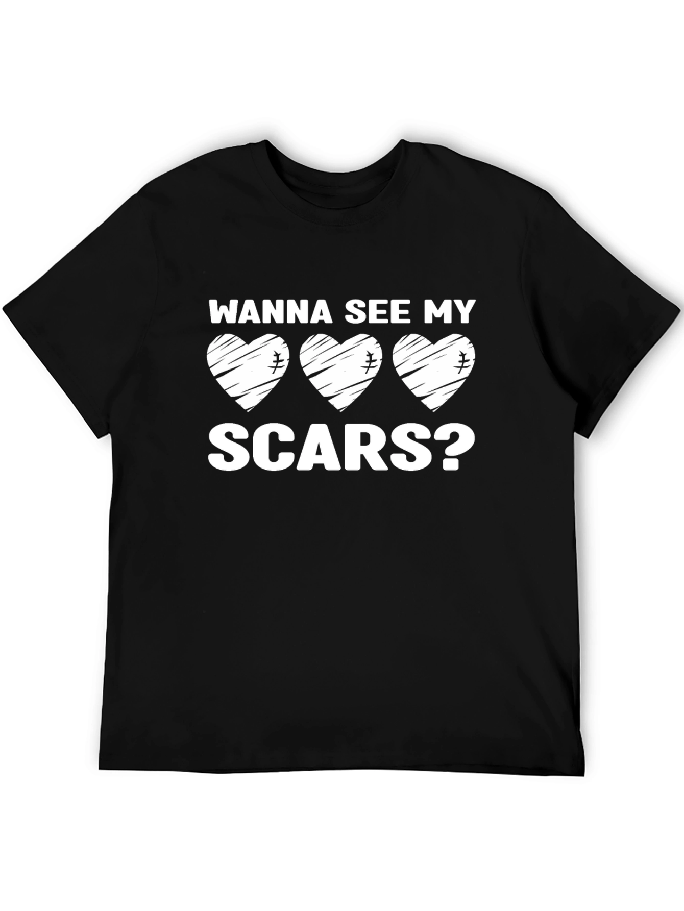 Wanna See My Scars? Heart Graphic T-Shirt
